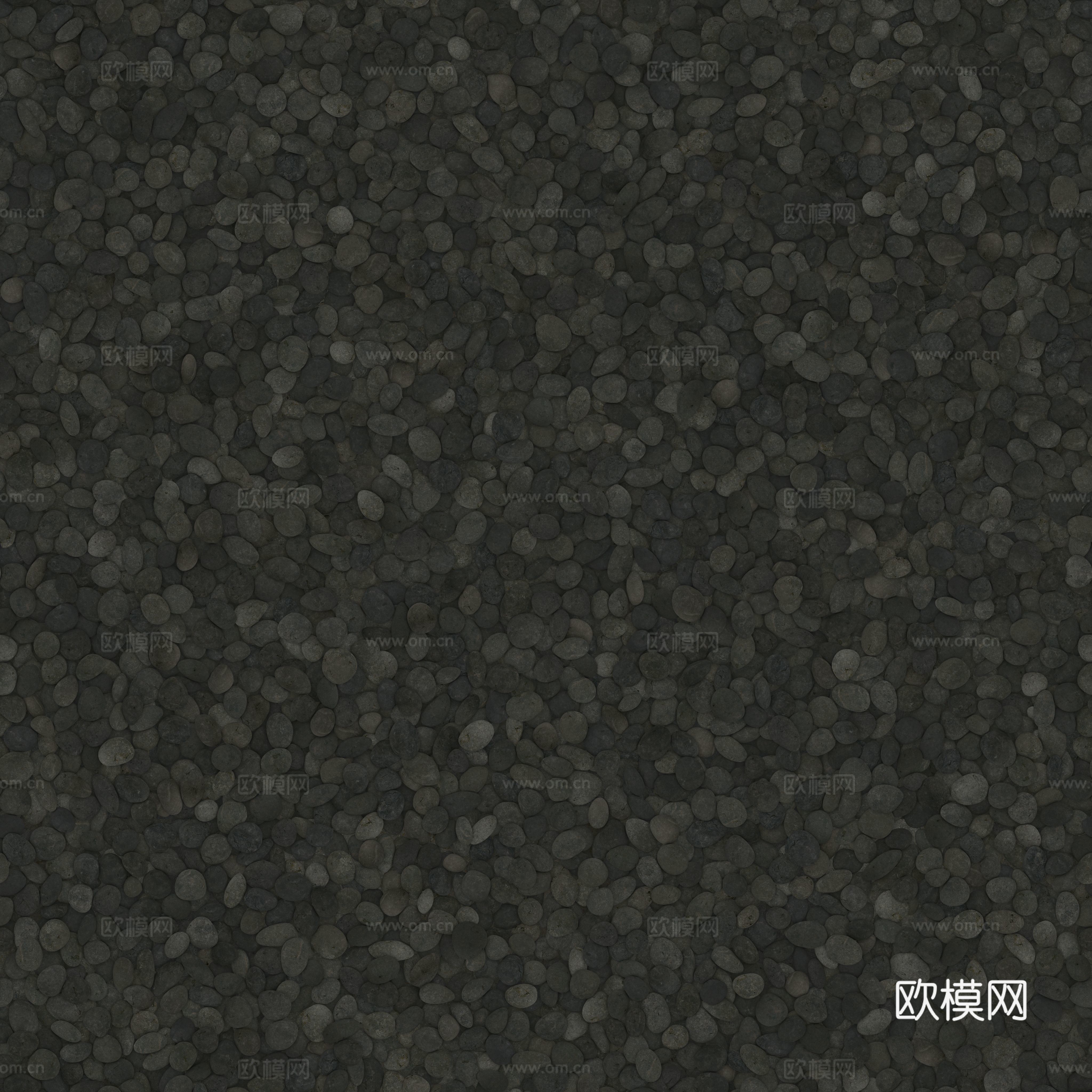 现代砾石地面铺装