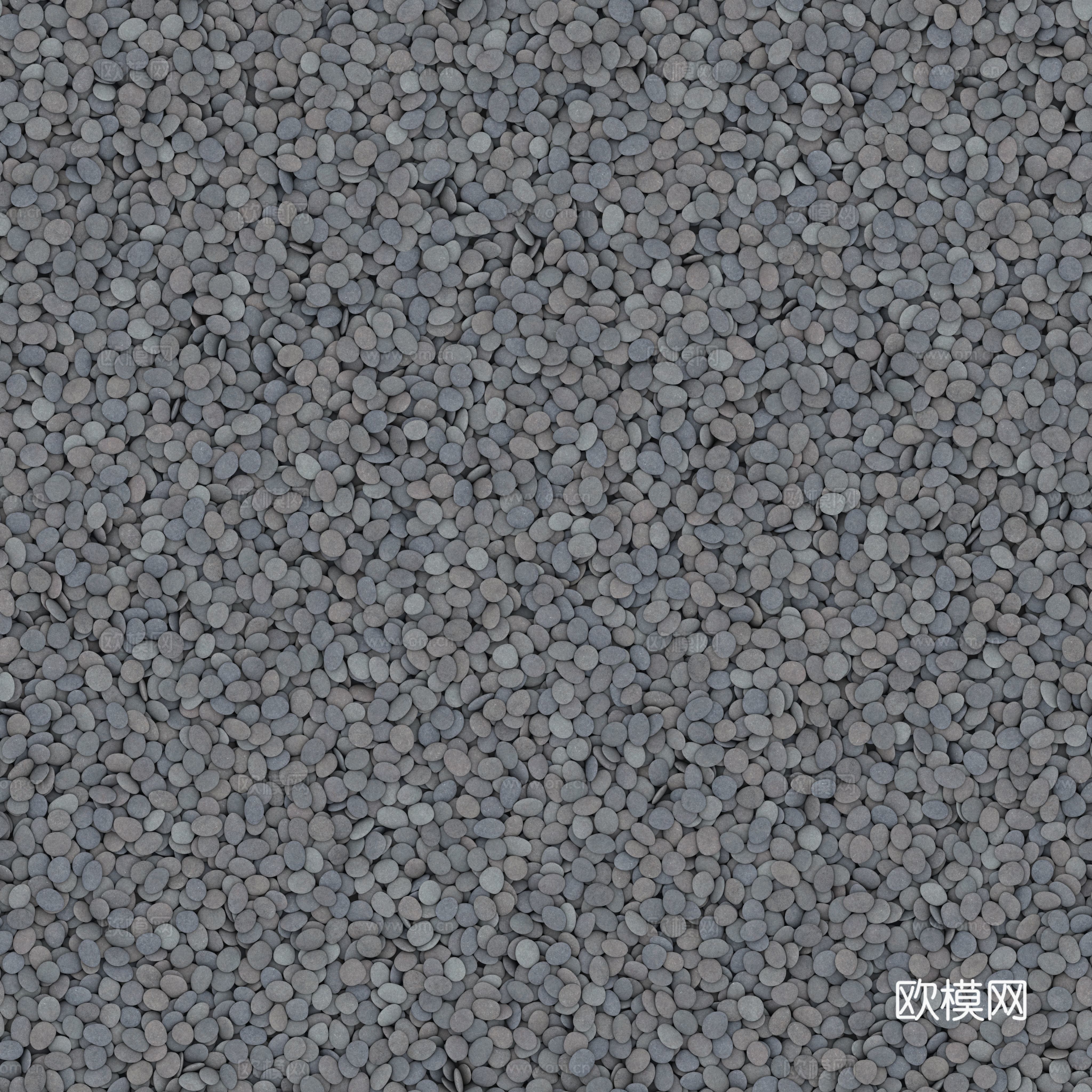 现代砾石地面铺装