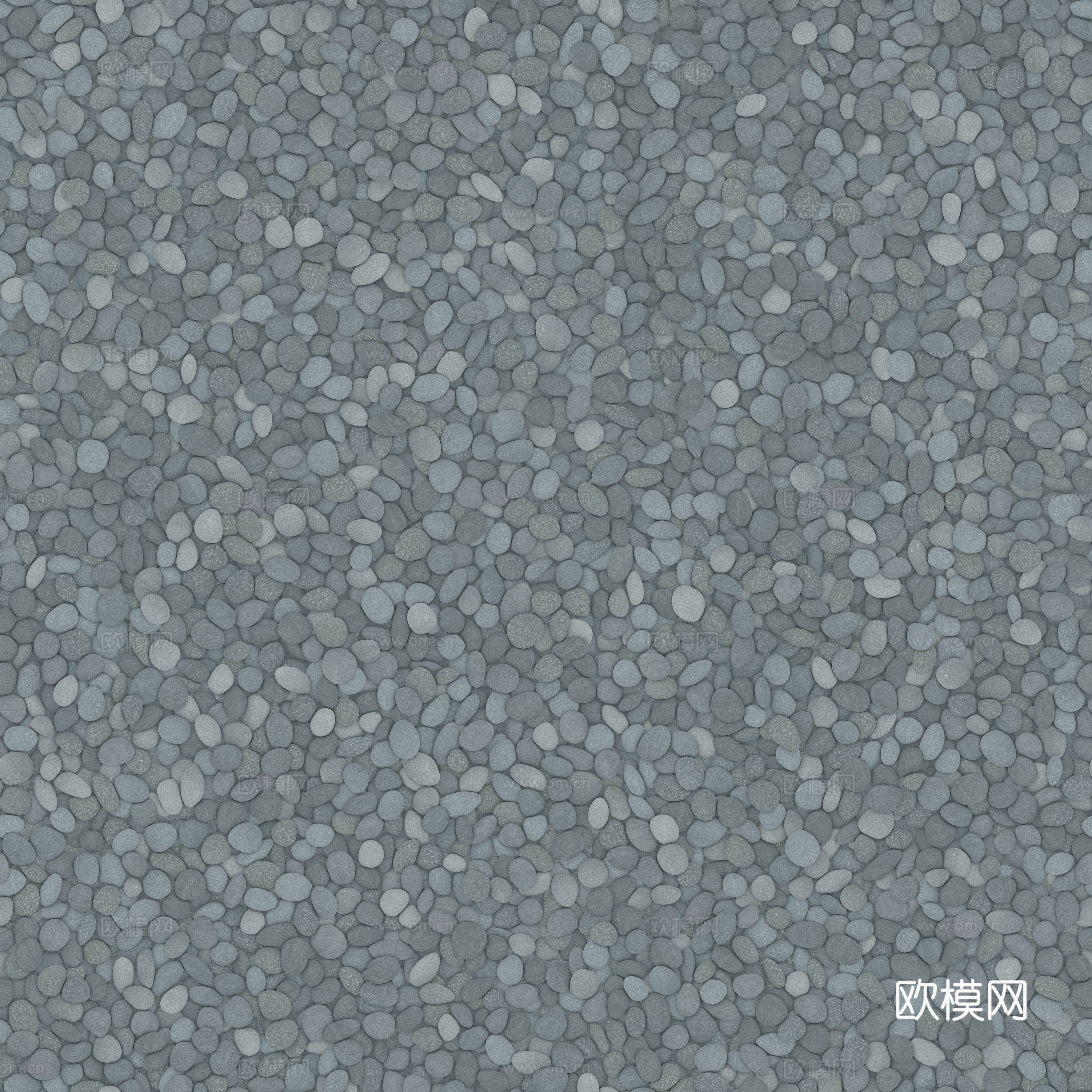 现代砾石地面铺装