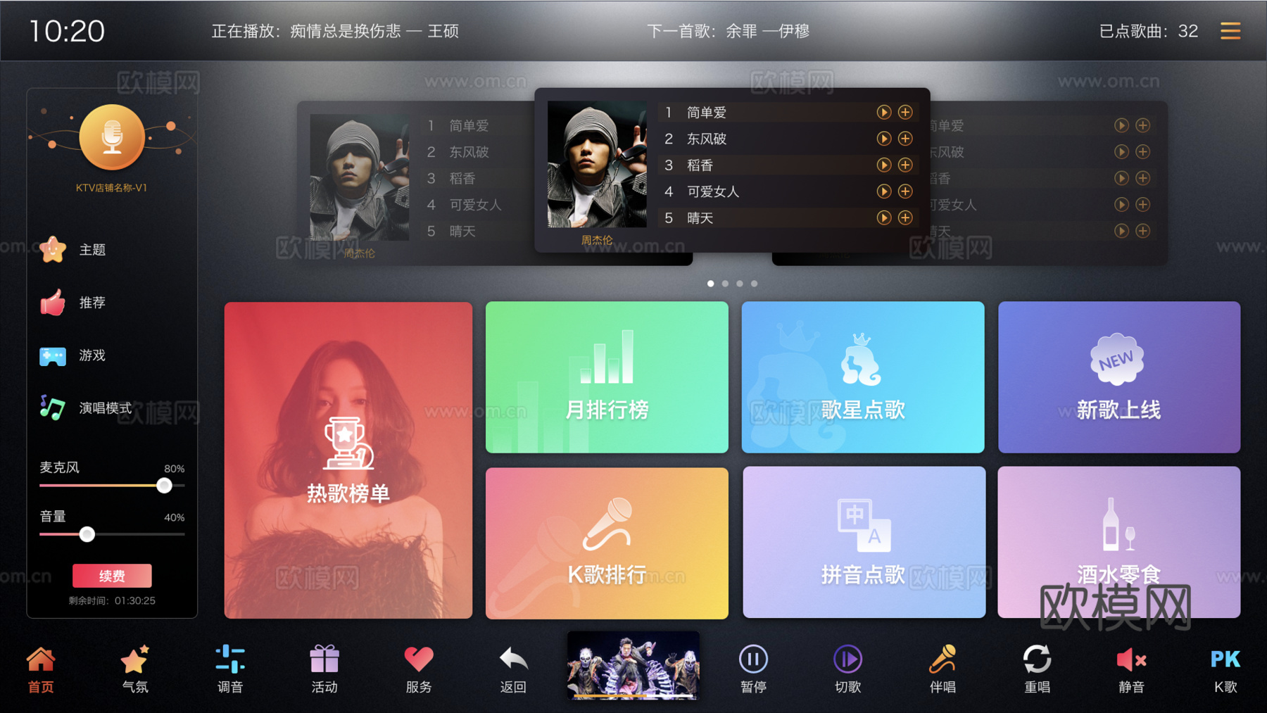 现代点歌屏幕 电视屏幕贴图下载