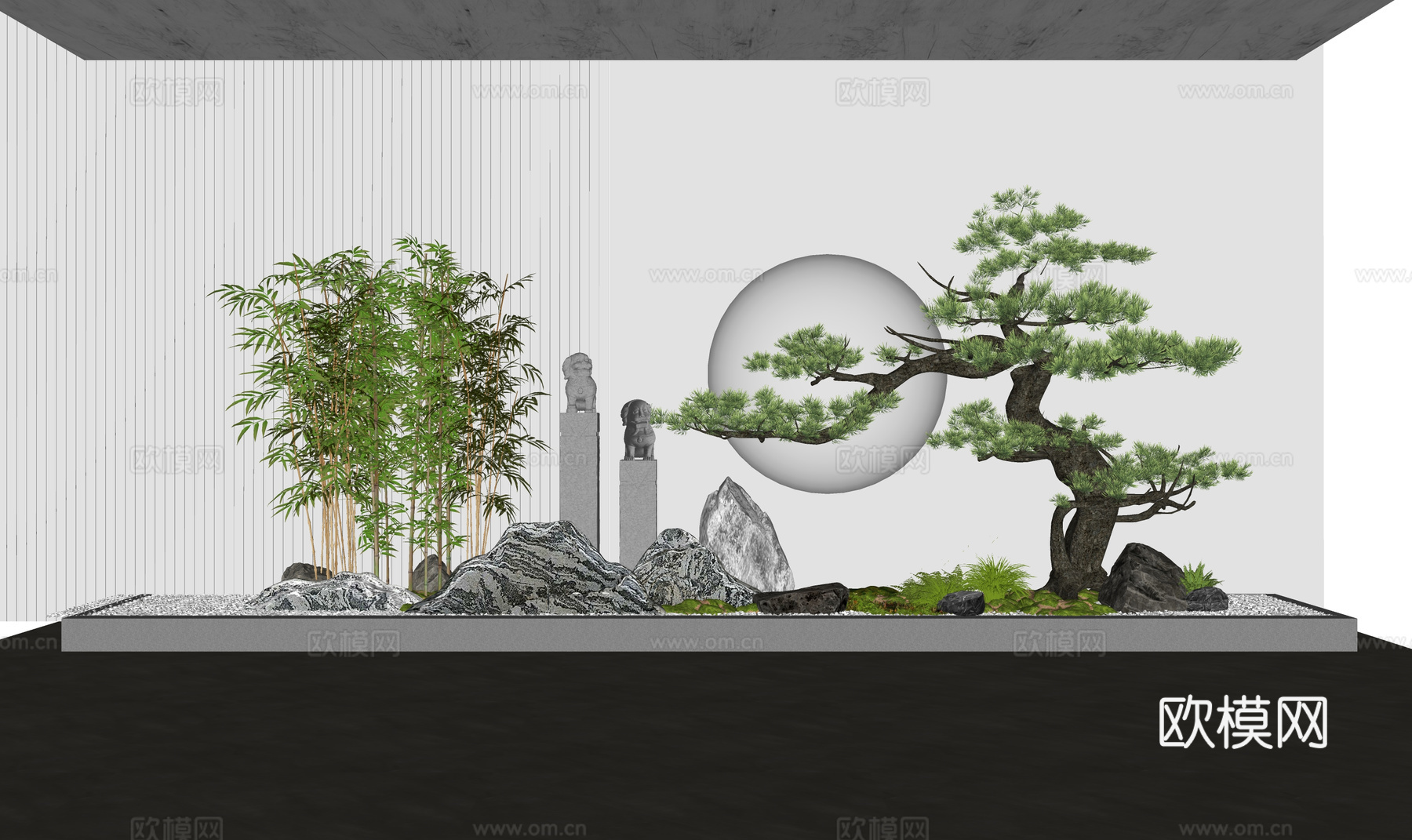 造景 绿化 景观 组团 花镜su模型下载