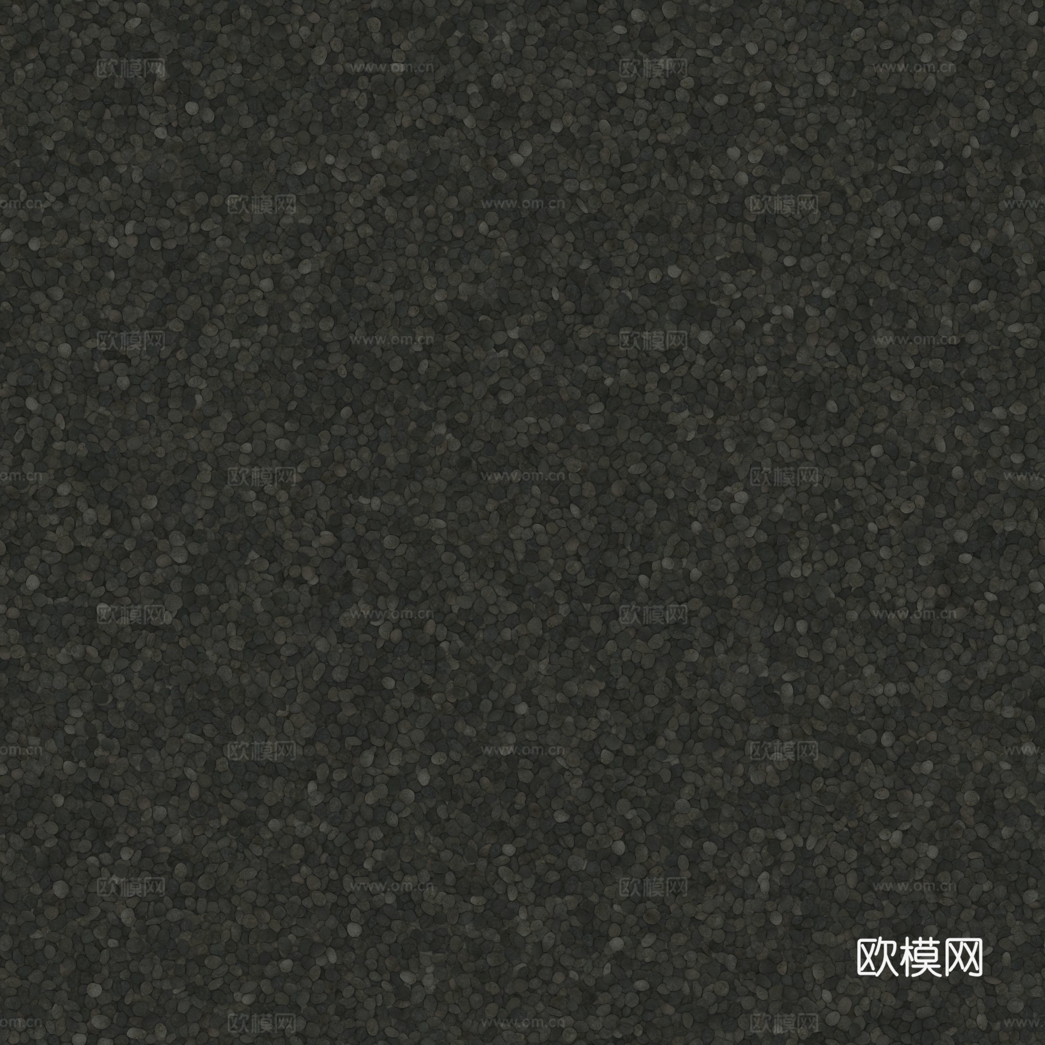 现代砾石地面铺装