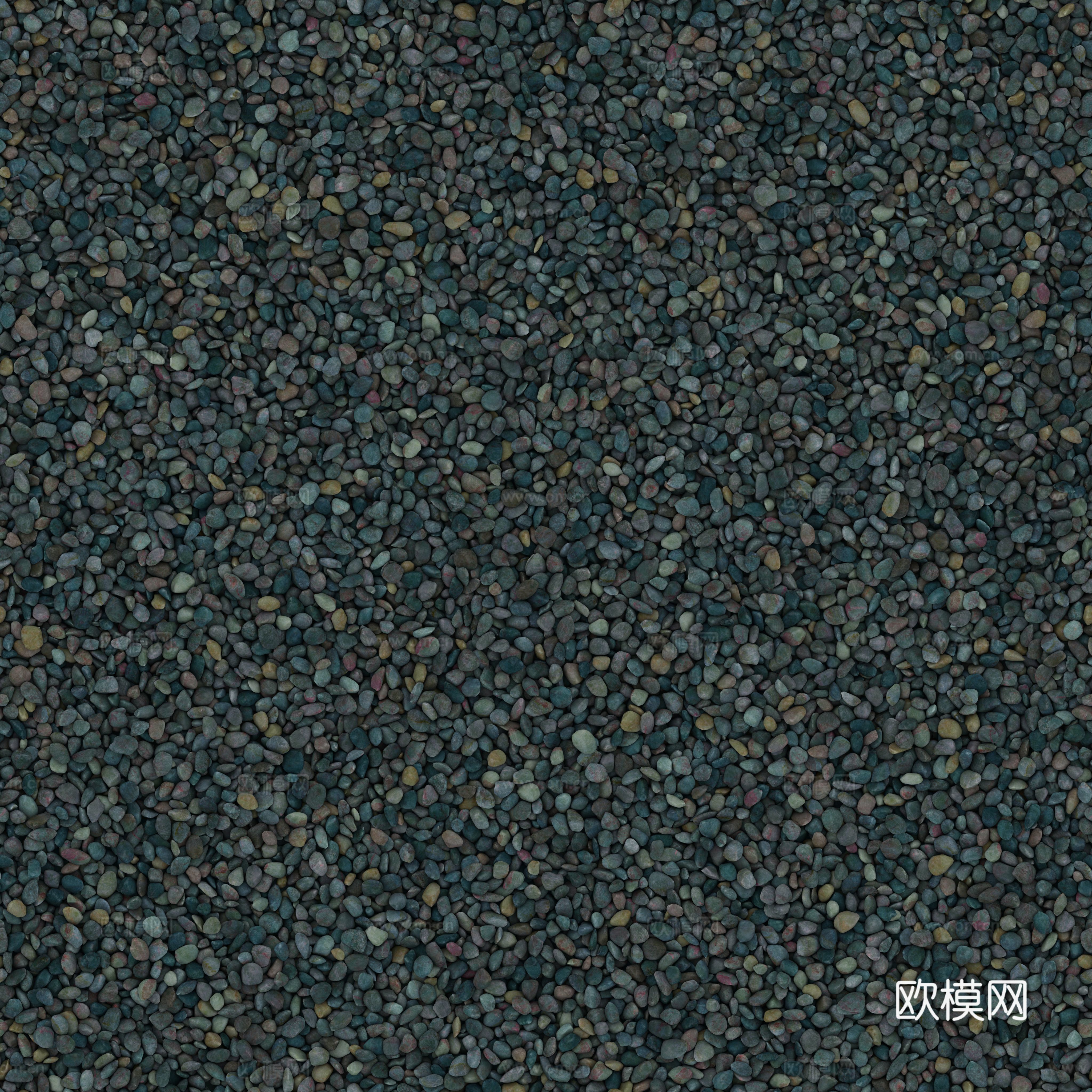 现代砾石地面铺装