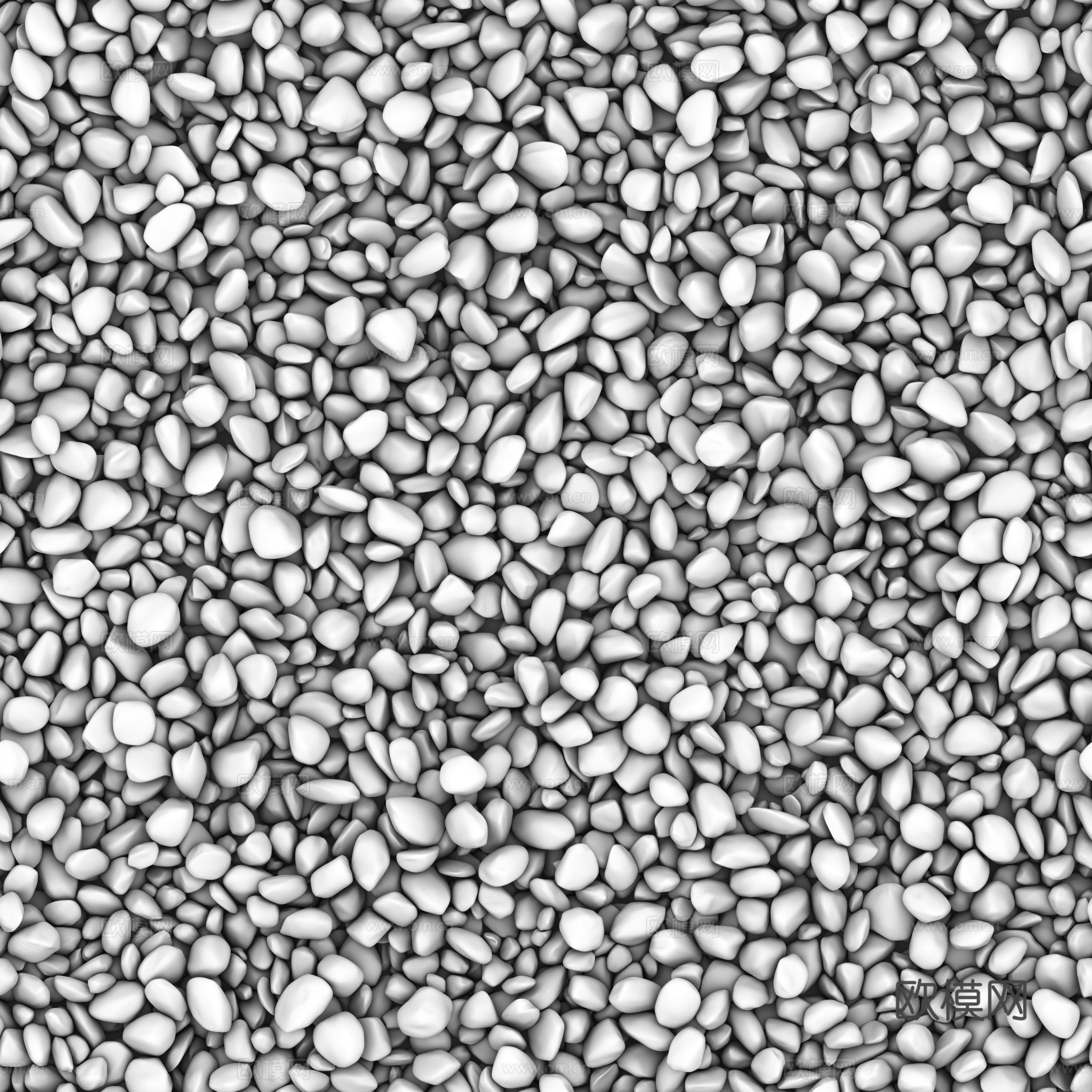 现代砾石地面铺装