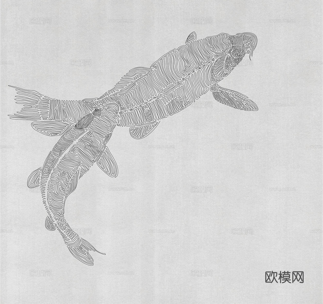 中式新中式金鱼锦鲤壁纸壁画装饰画