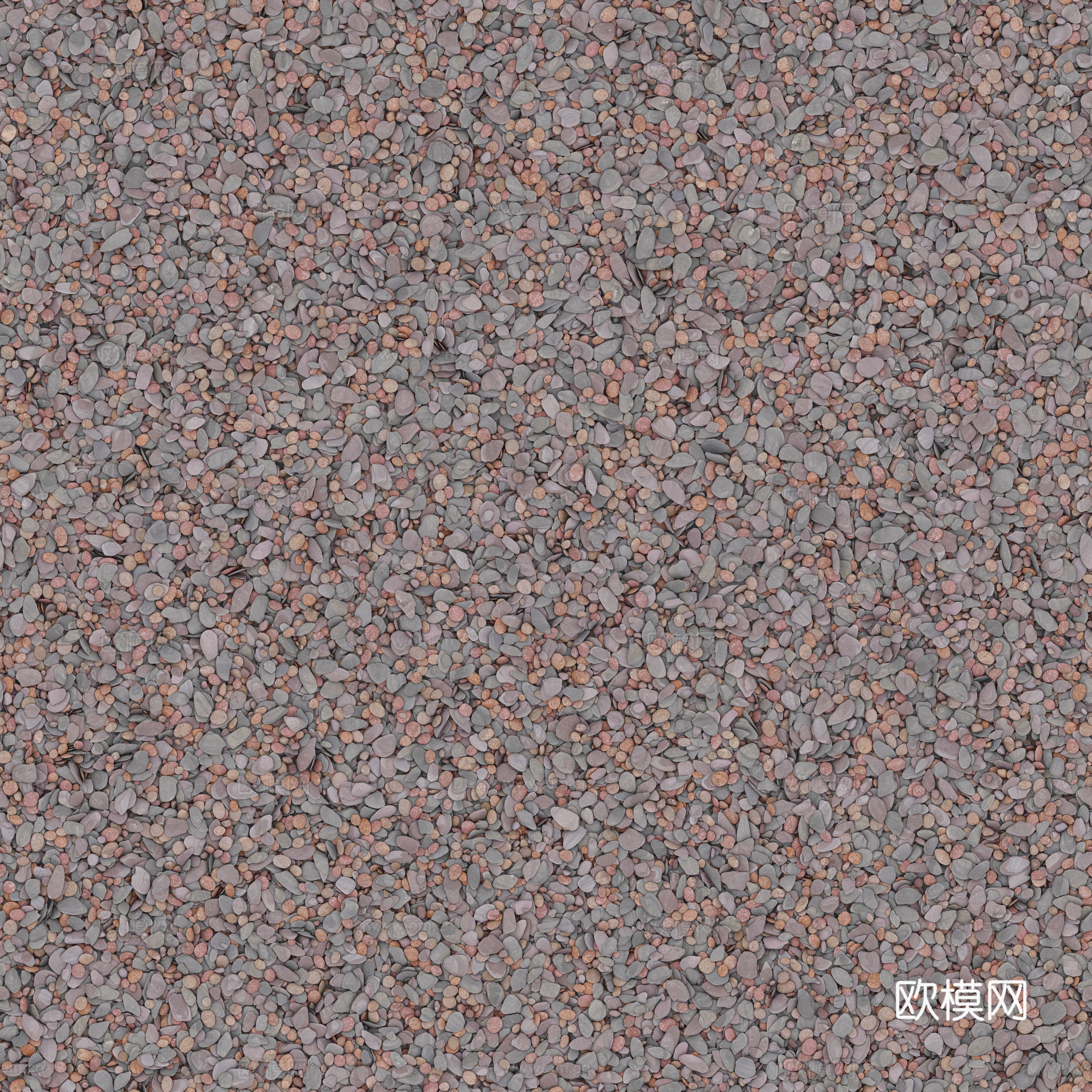 现代砾石地面铺装