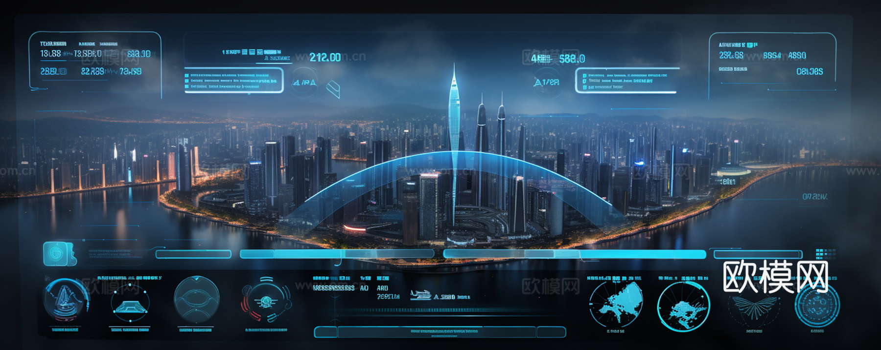 现代未来科技屏幕 电脑屏幕 科技屏幕贴图下载