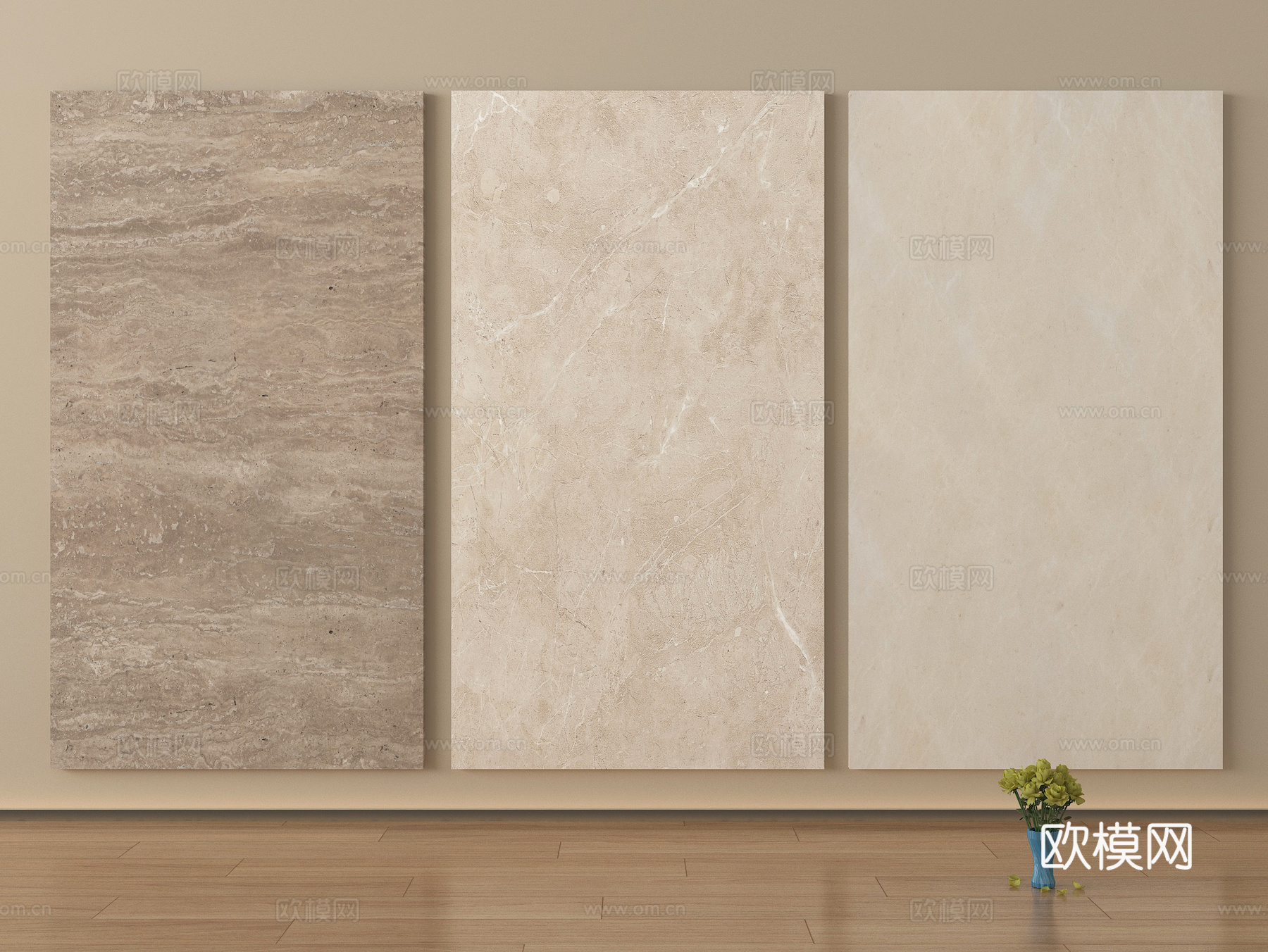 现代瓷砖大理石背景墙 大理石 瓷砖 岩板su模型