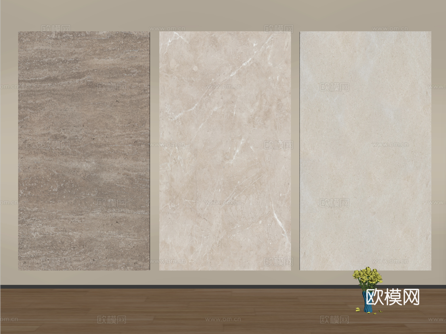 现代瓷砖大理石背景墙 大理石 瓷砖 岩板su模型