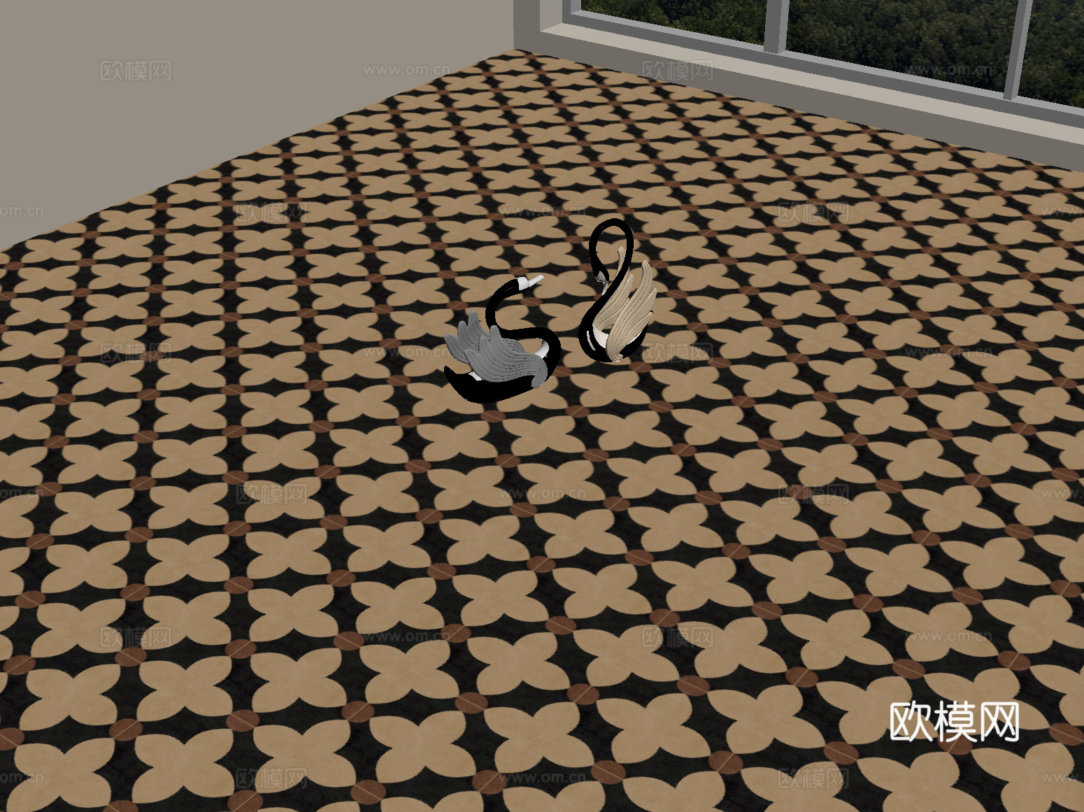 中古风地砖 花砖 瓷砖su模型