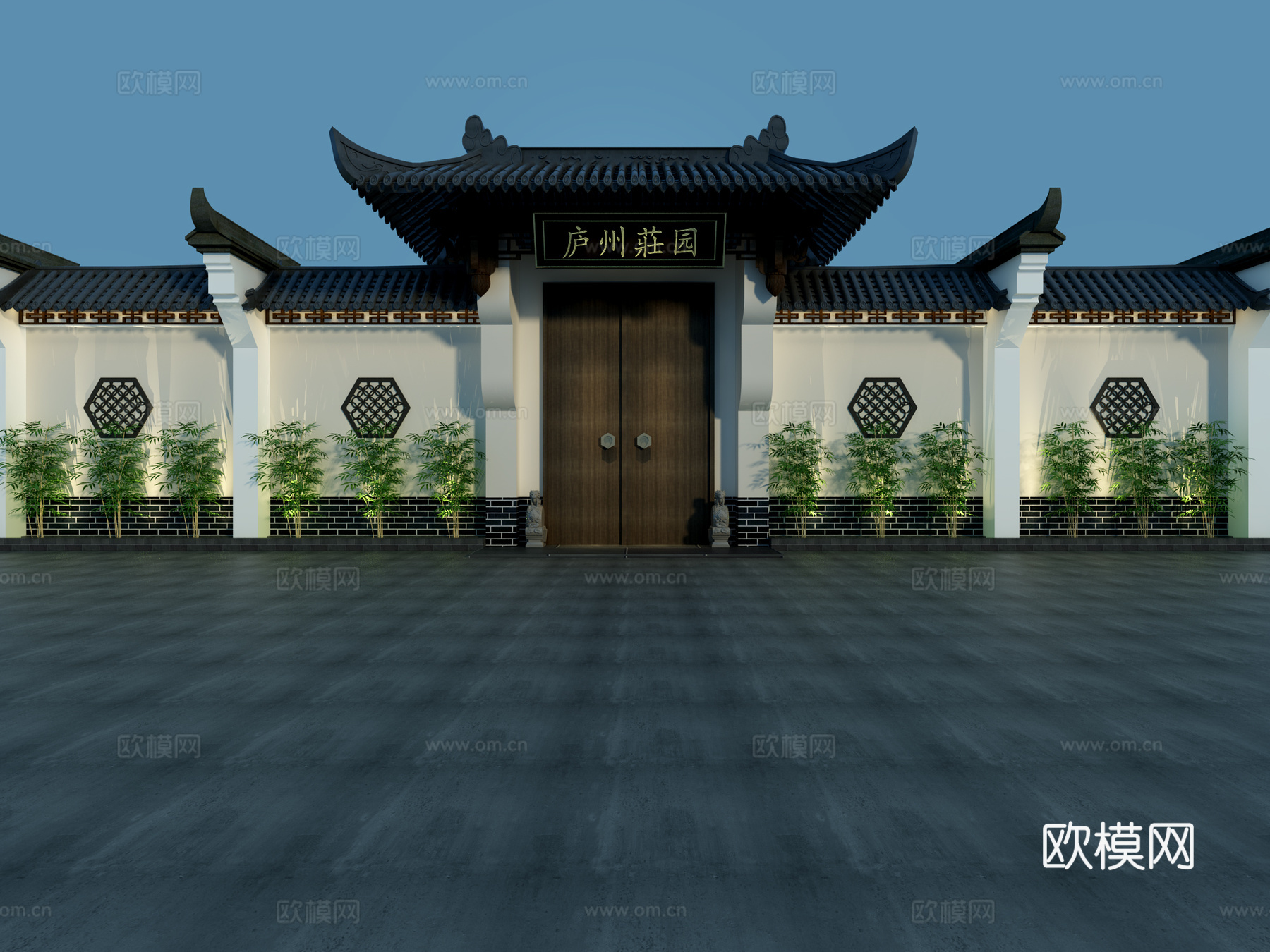 其它徽派门头 外景 户外建筑3d模型下载