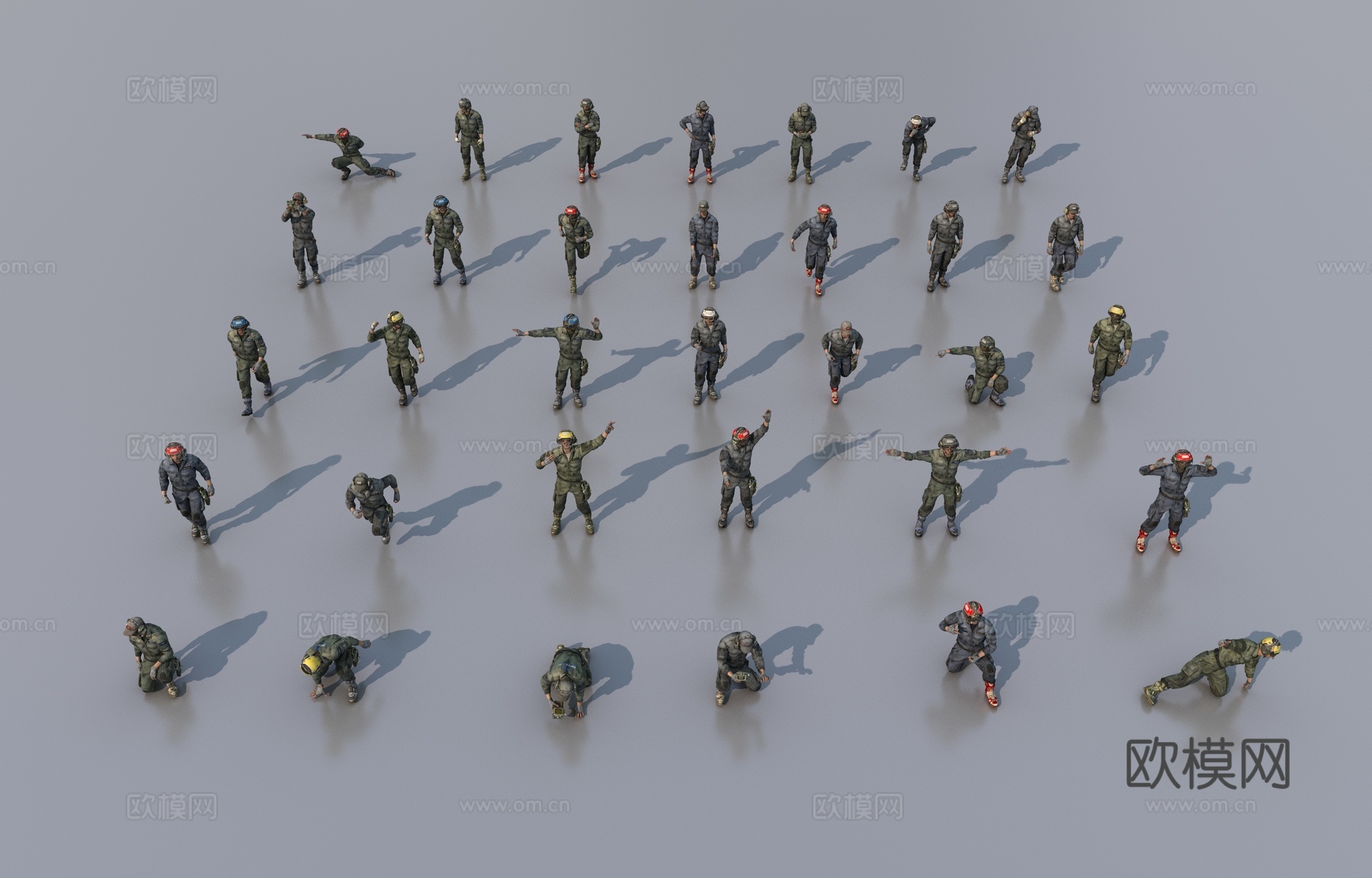 飞行员组合3d模型