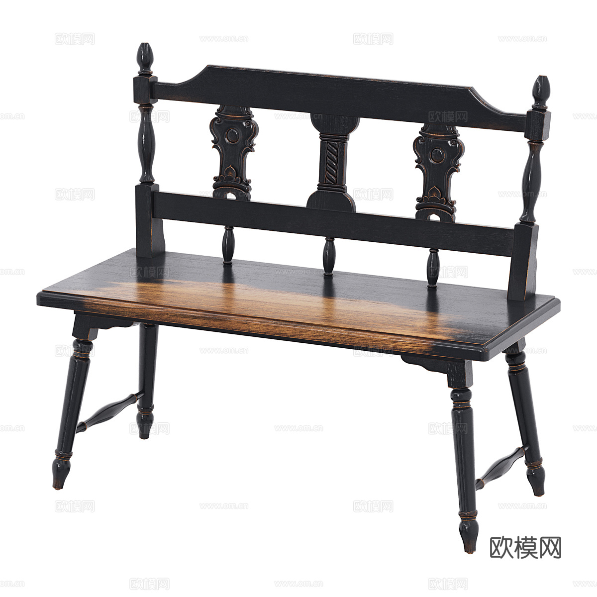 北欧简约凳子 双人凳子 客厅凳子3d模型下载