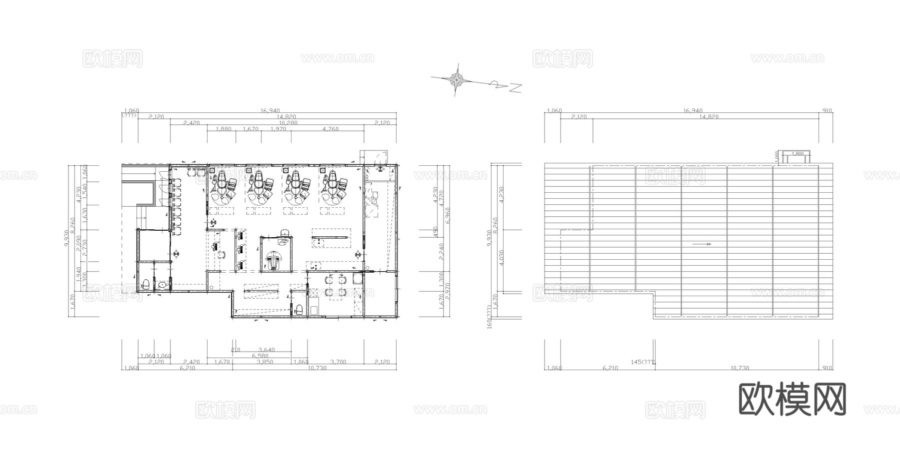 牙科诊所建筑cad施工图