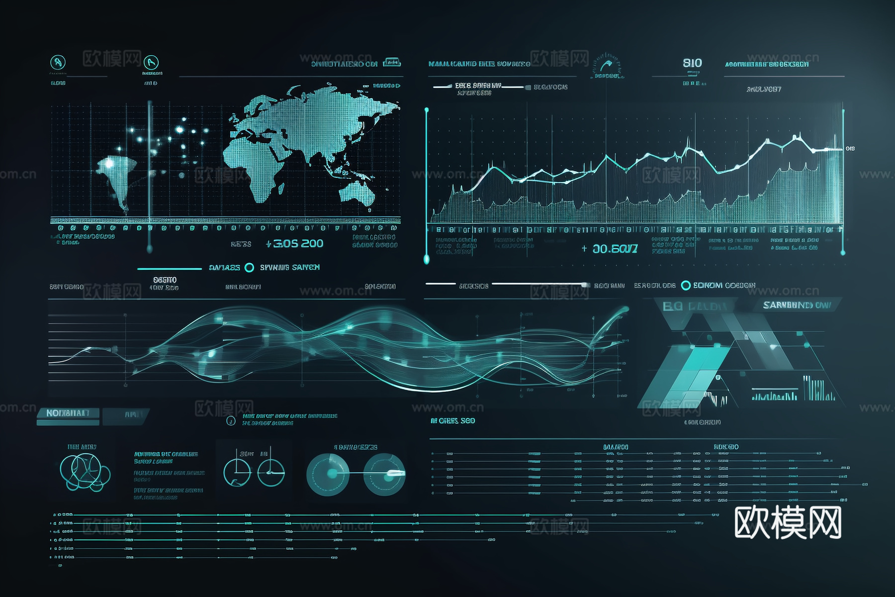 现代未来科技屏幕 电脑屏幕 科技屏幕贴图