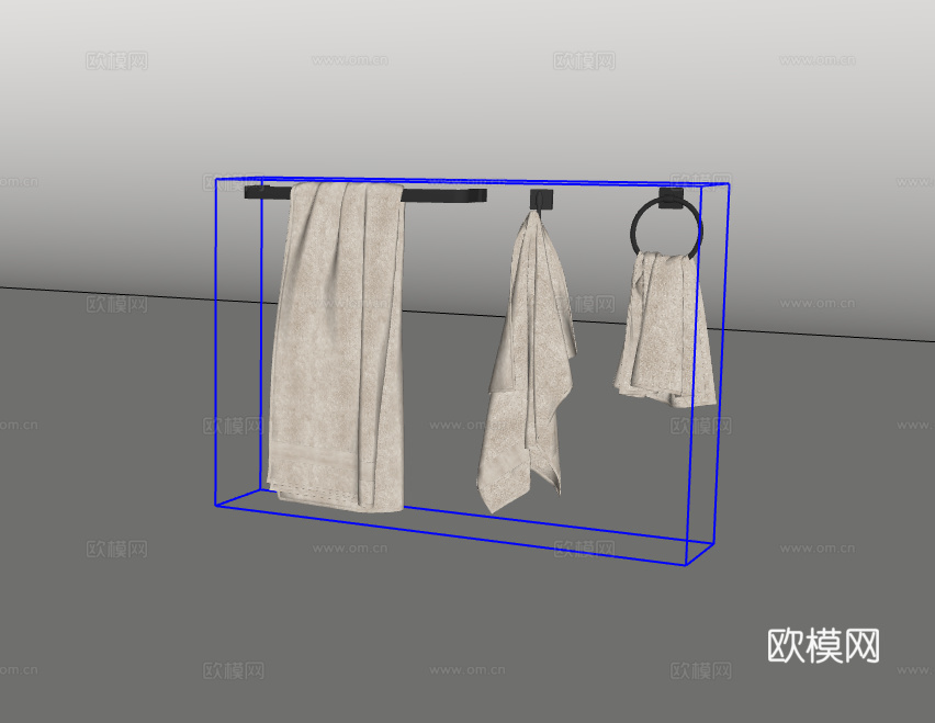 毛巾架su模型