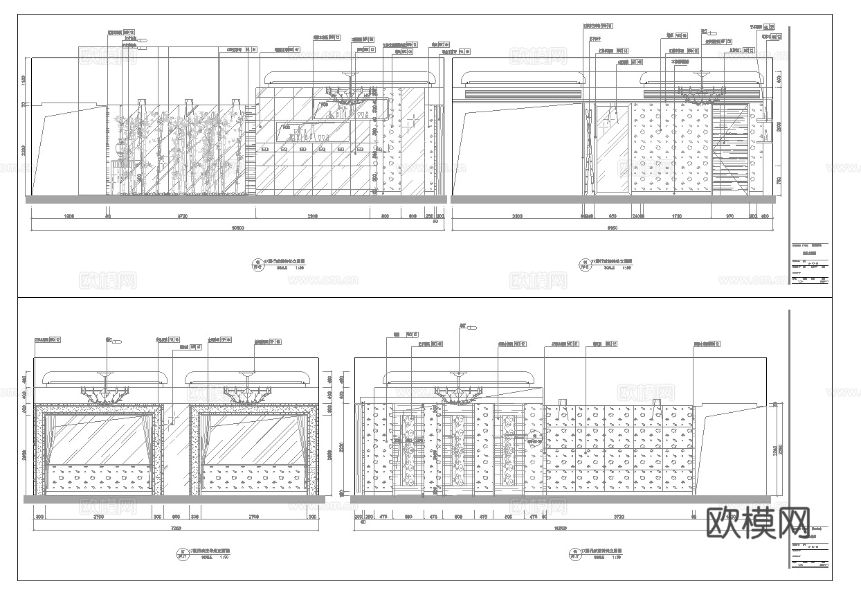 最新9套 大酒店 宾馆  施工图合集cad施工图