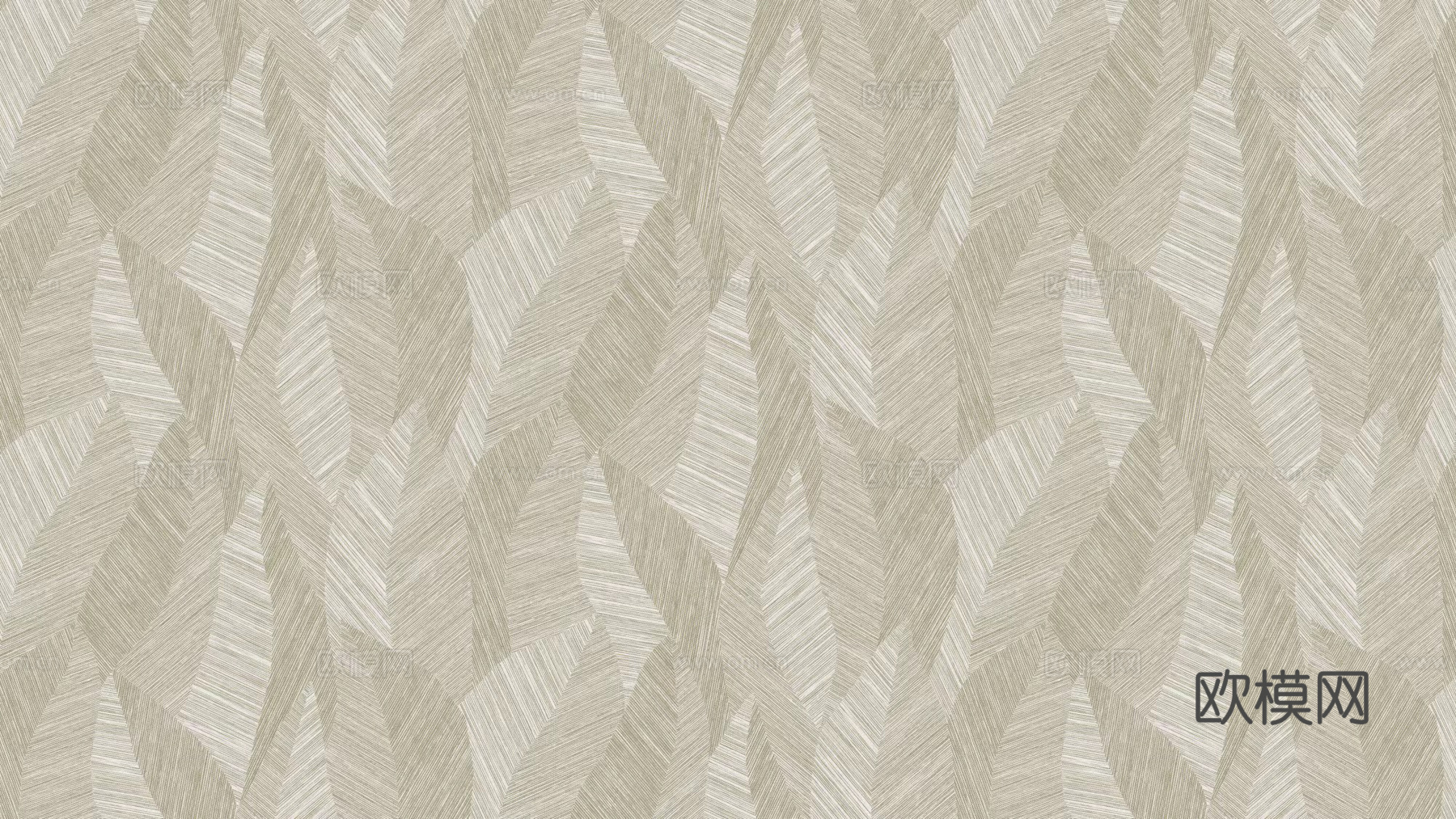 现代简约无缝米黄色植物壁纸壁布贴图下载