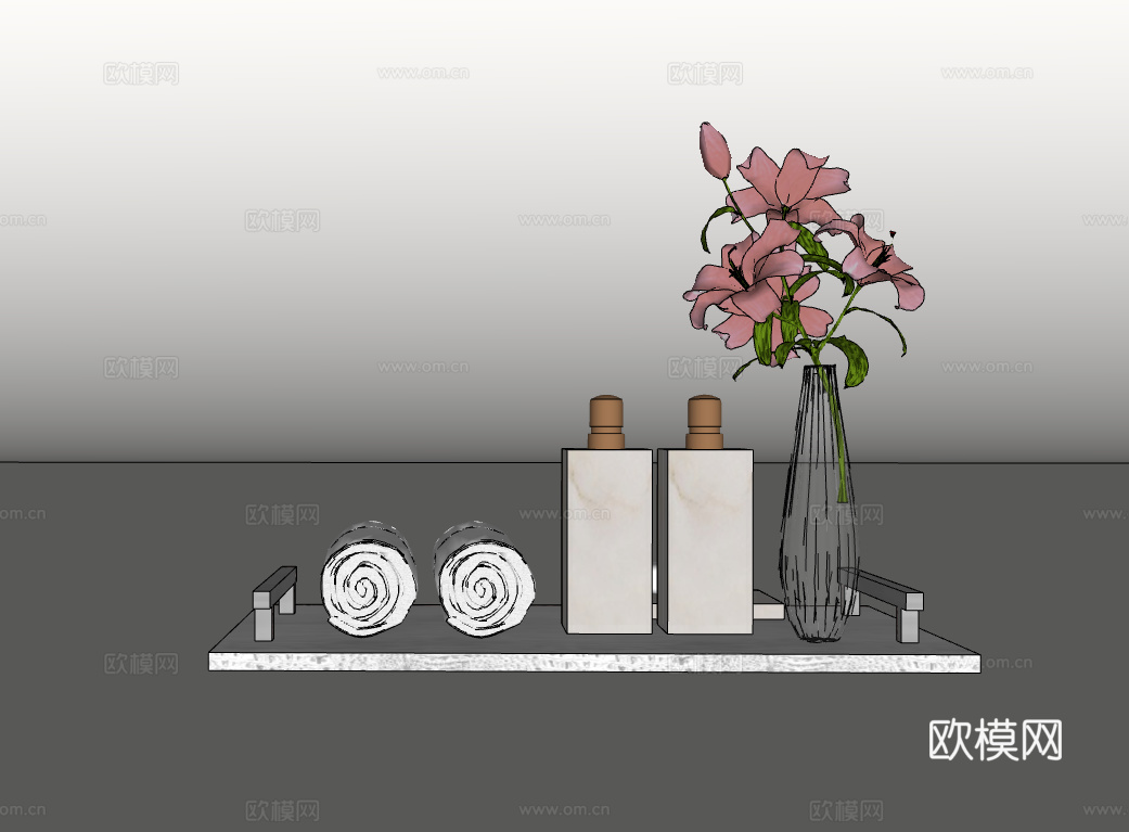 洗护用品su模型