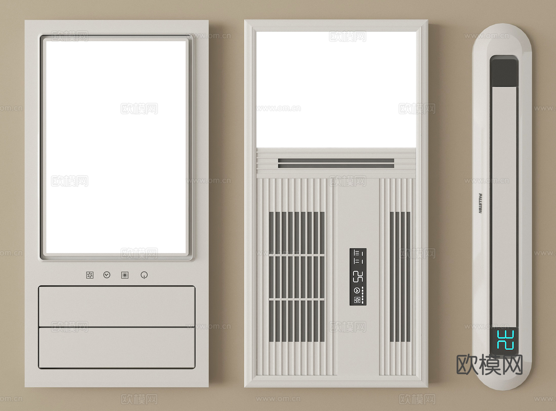 现代浴霸 取暖器 集成浴霸 线型浴霸su模型