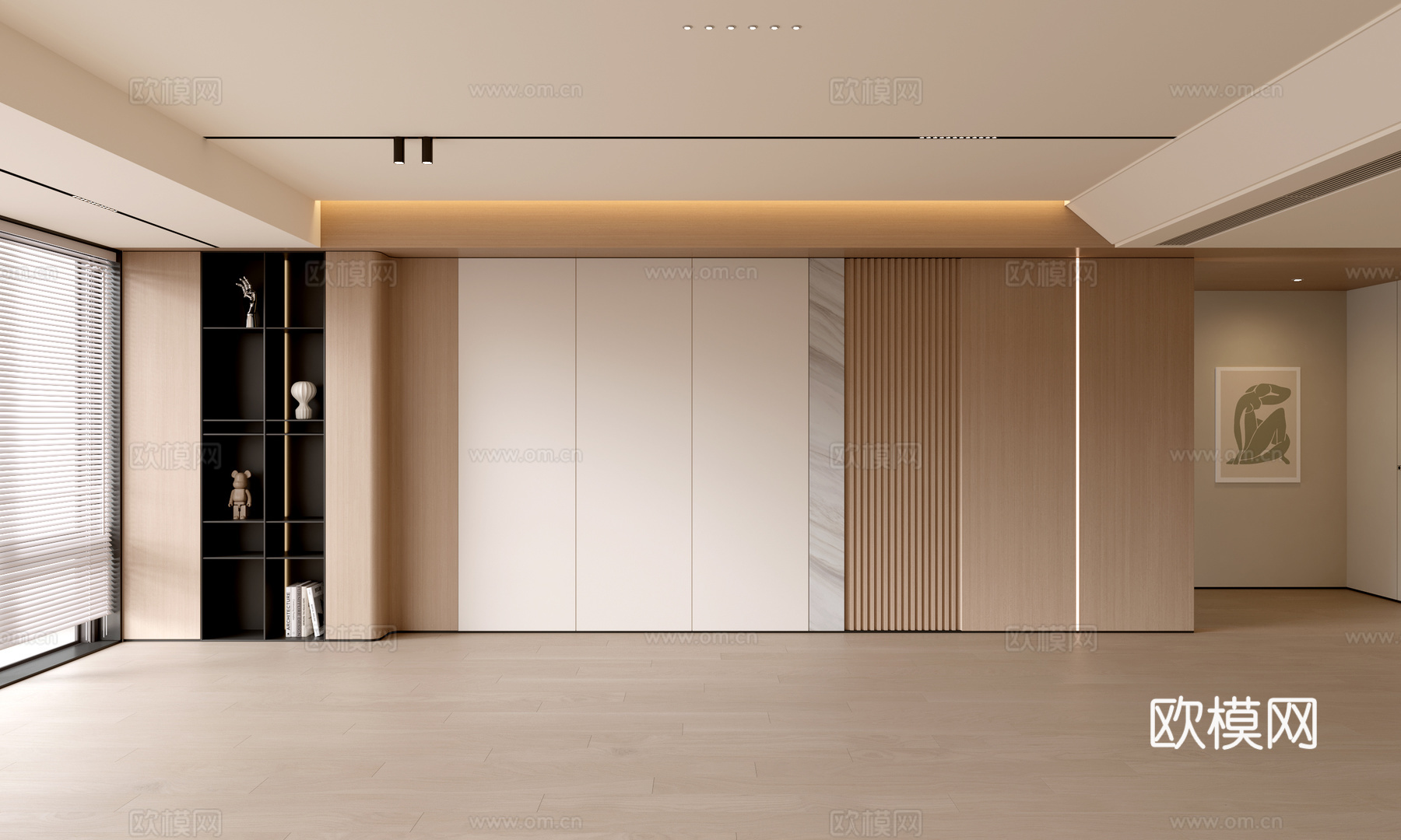 现代客厅 奶油客厅 沙发背景墙 客厅背景 奶油风背景墙3d模型下载