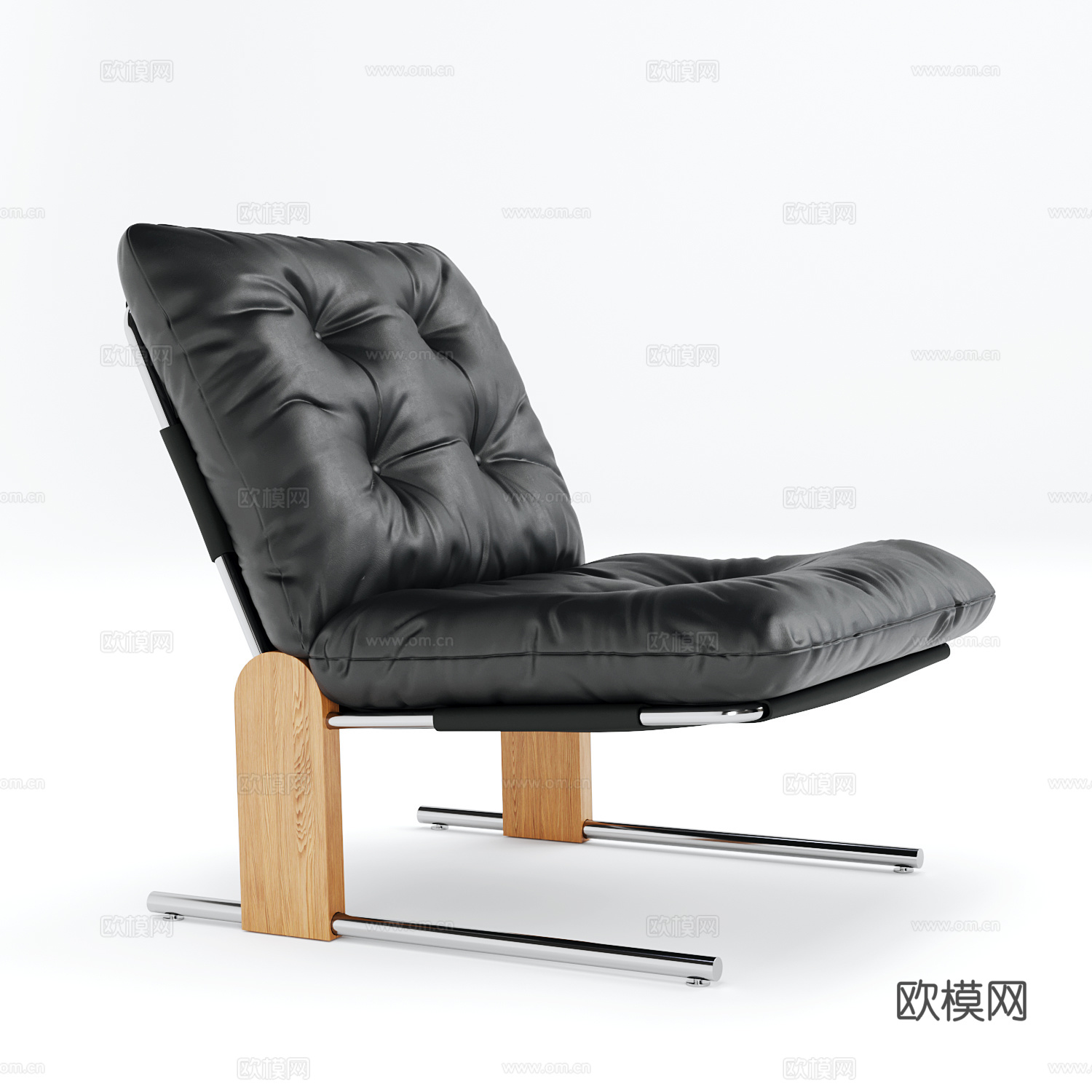 现代北欧风格休闲沙发单人沙发休闲椅3d模型