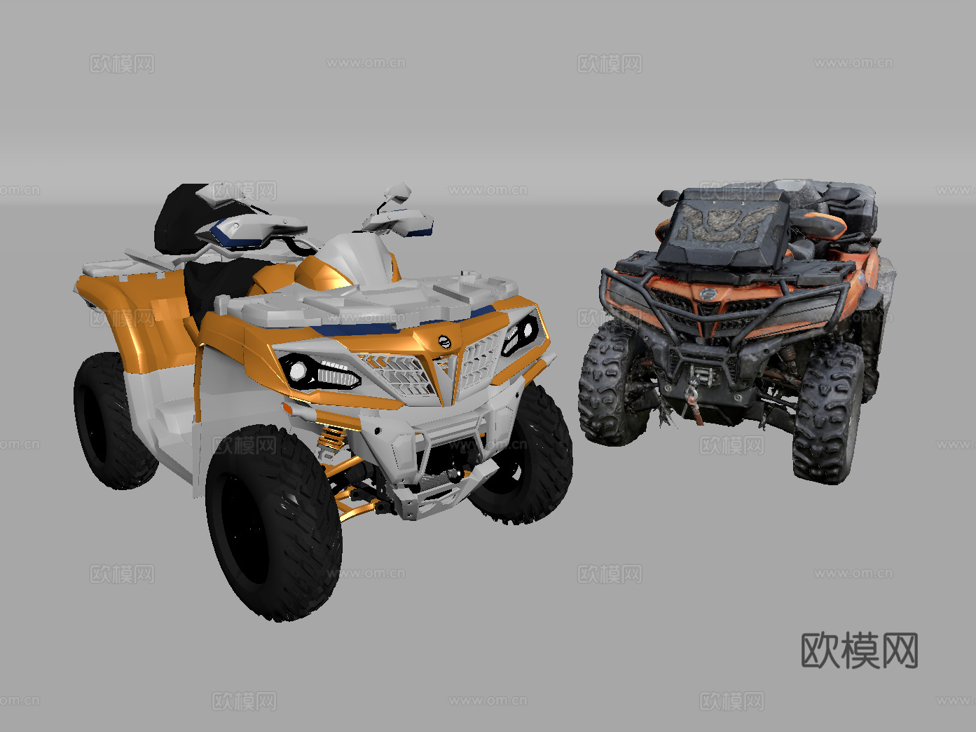 现代山地车 越野车 沙地摩托车su模型
