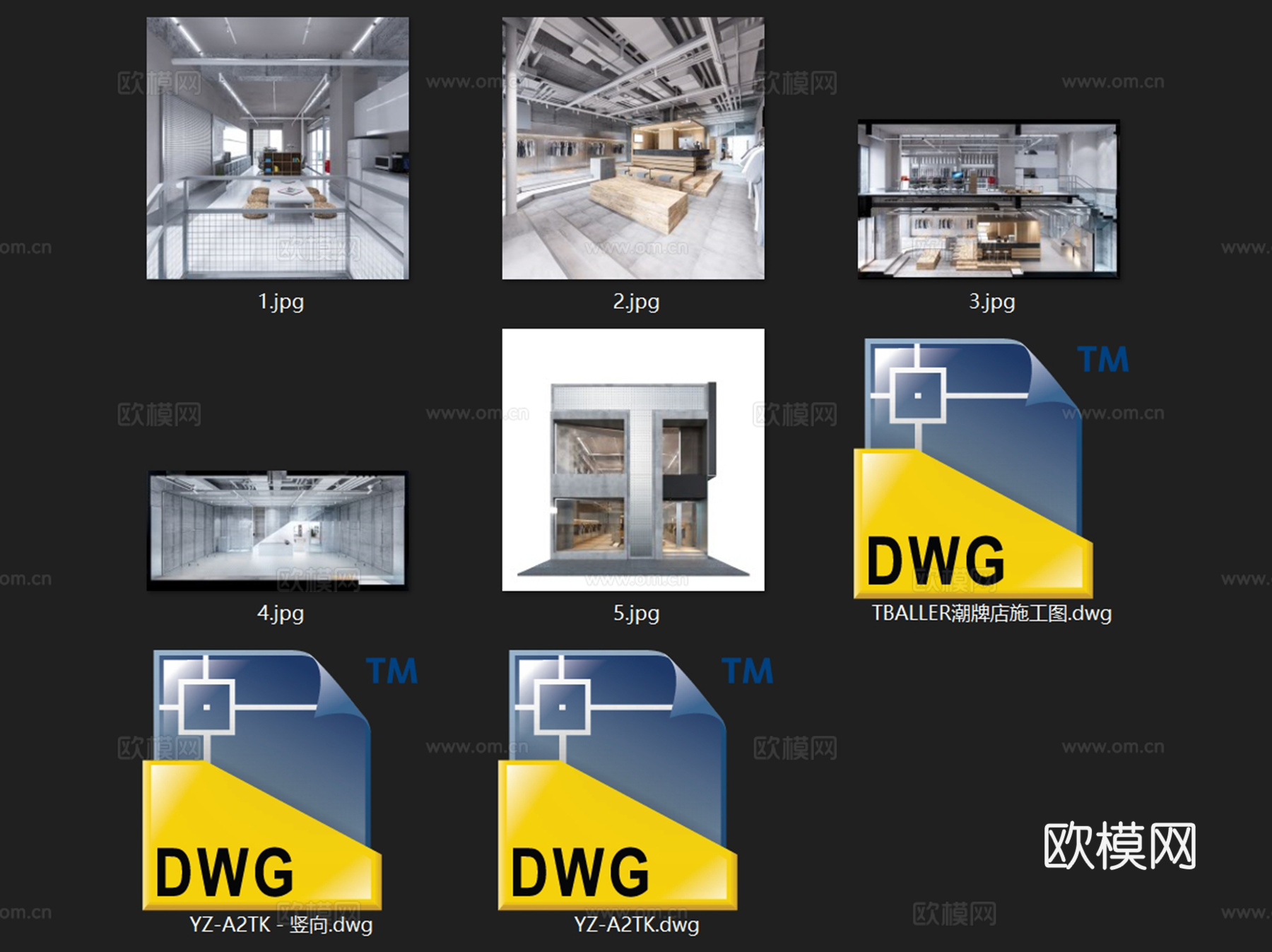 包头TBALLER潮牌服装店室内工装CAD施工图cad施工图cad施工图