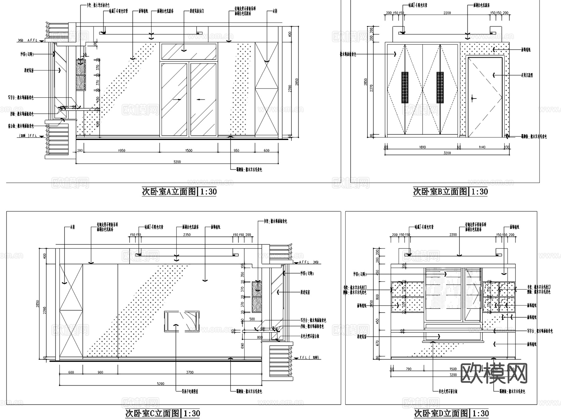 山水华庭1#情景洋房带地下室室内家装CAD施工图cad施工图