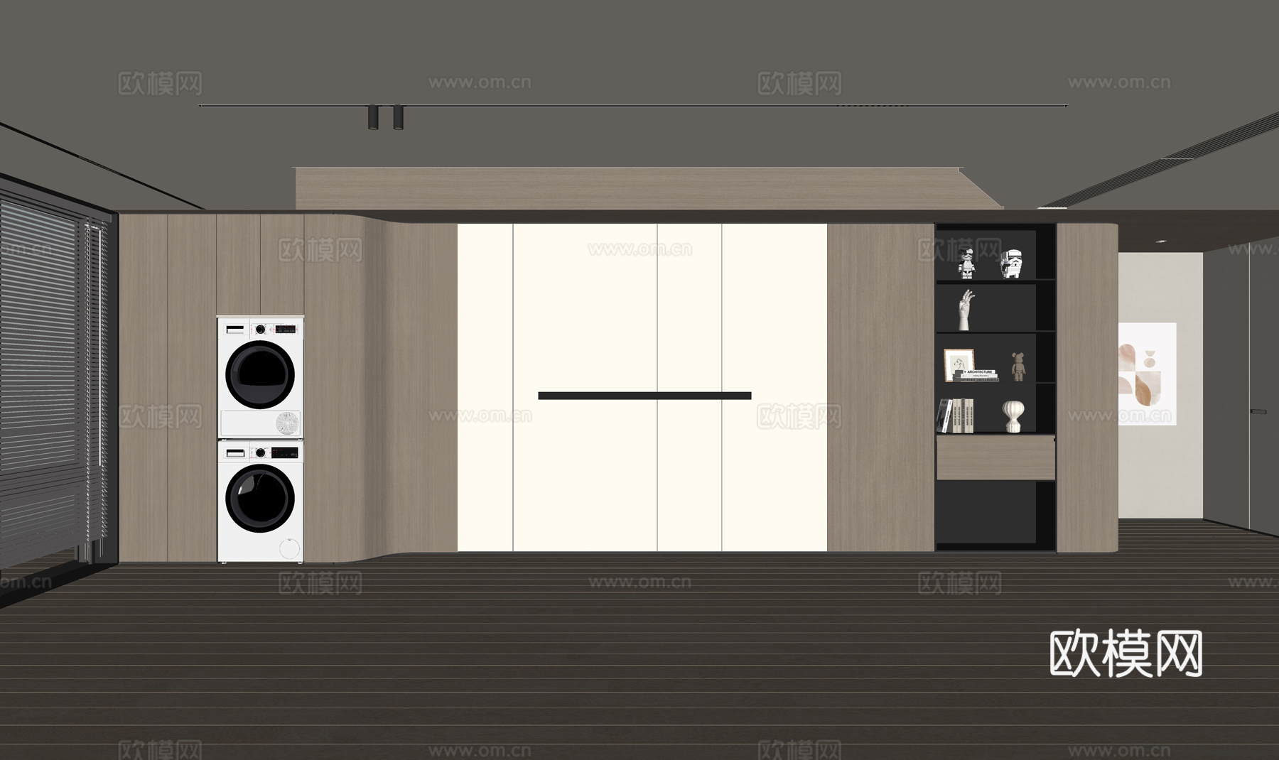现代客厅 奶油客厅 沙发背景墙 客厅背景 奶油风背景墙su模型