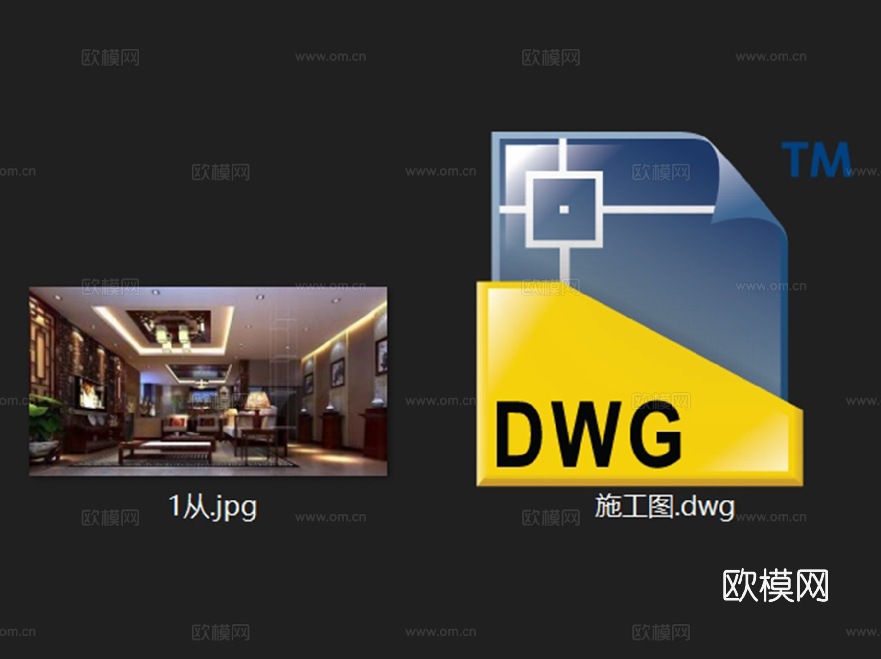 中式双层别墅室内家装CAD施工图cad施工图