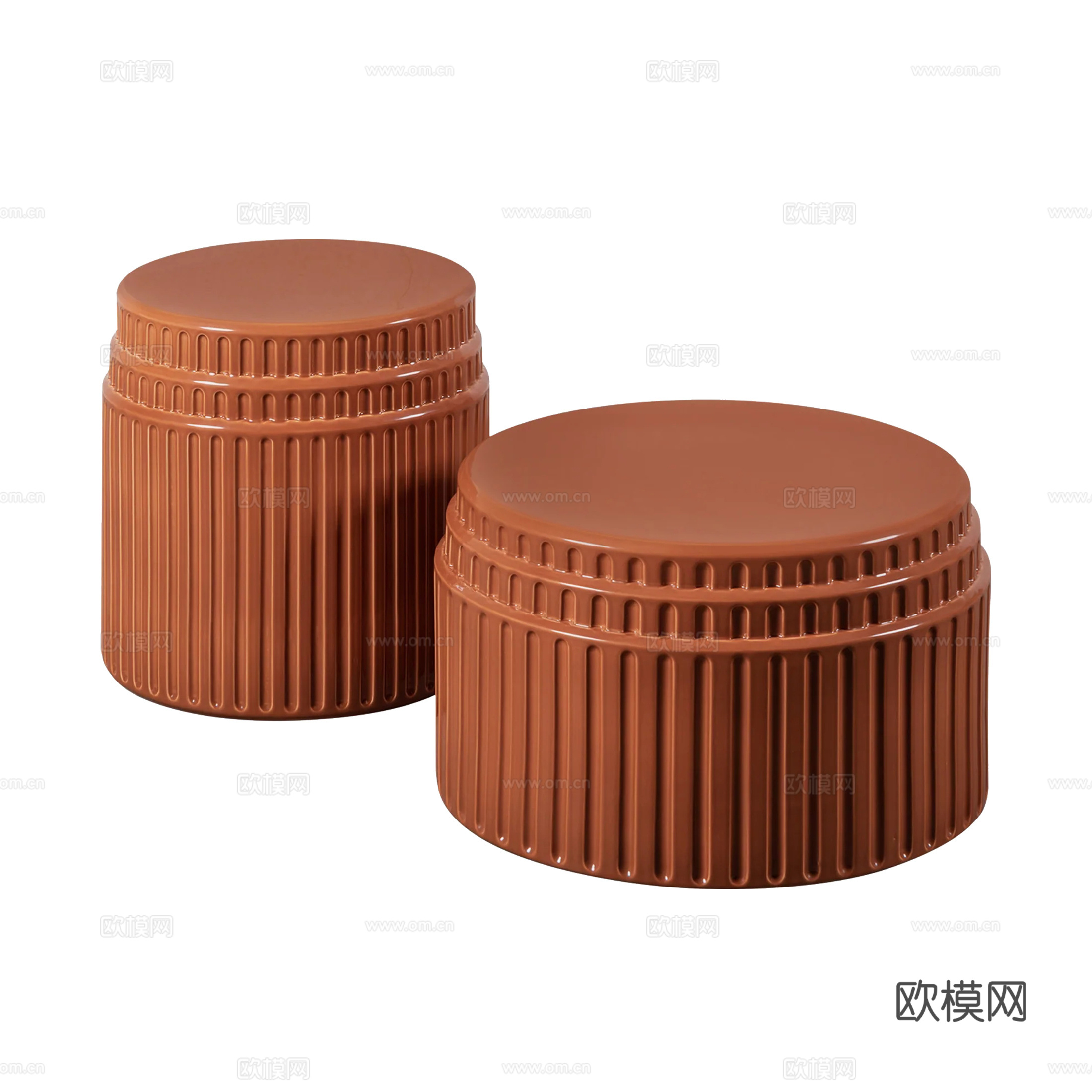 简欧子母茶几组合su模型