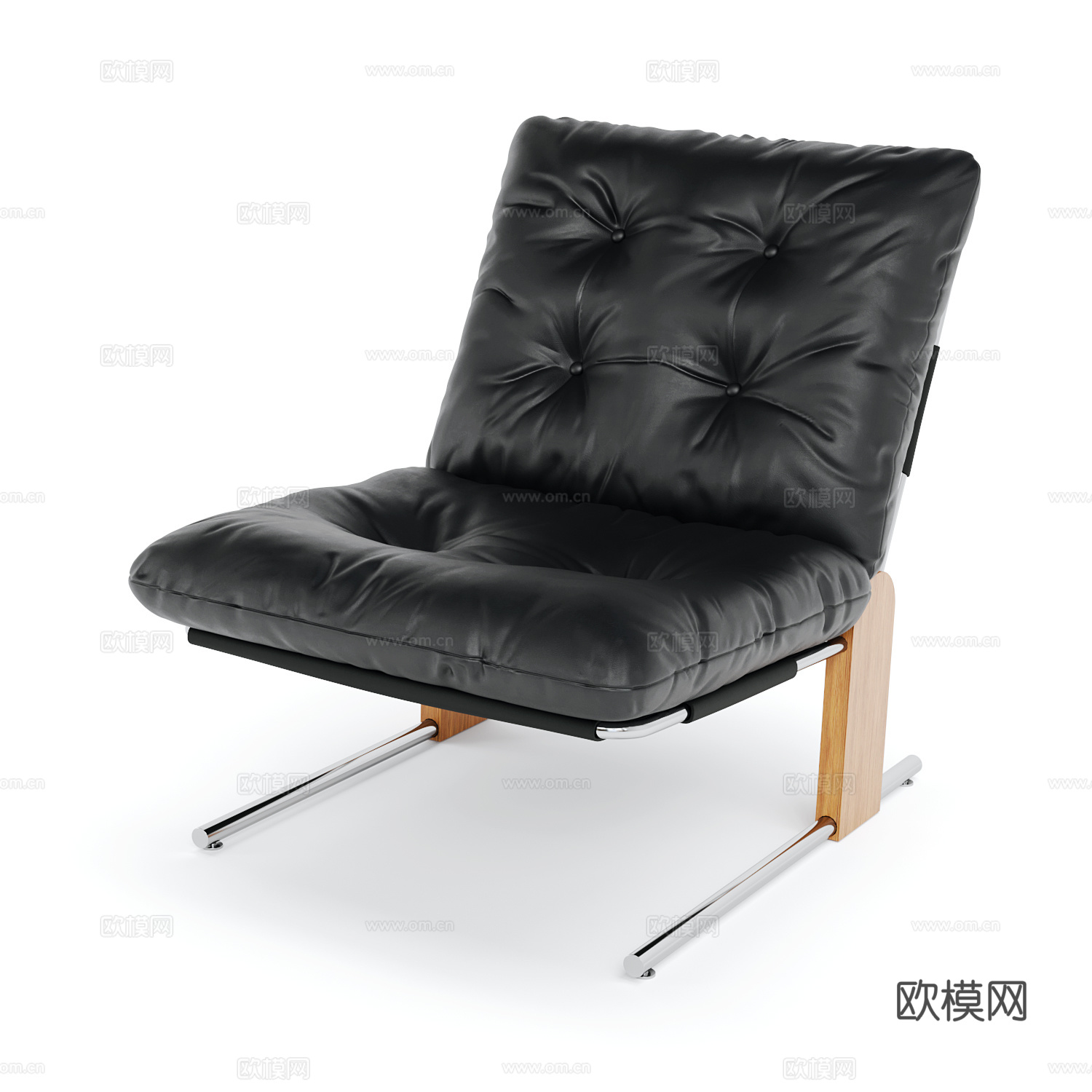 现代北欧风格休闲沙发单人沙发休闲椅3d模型