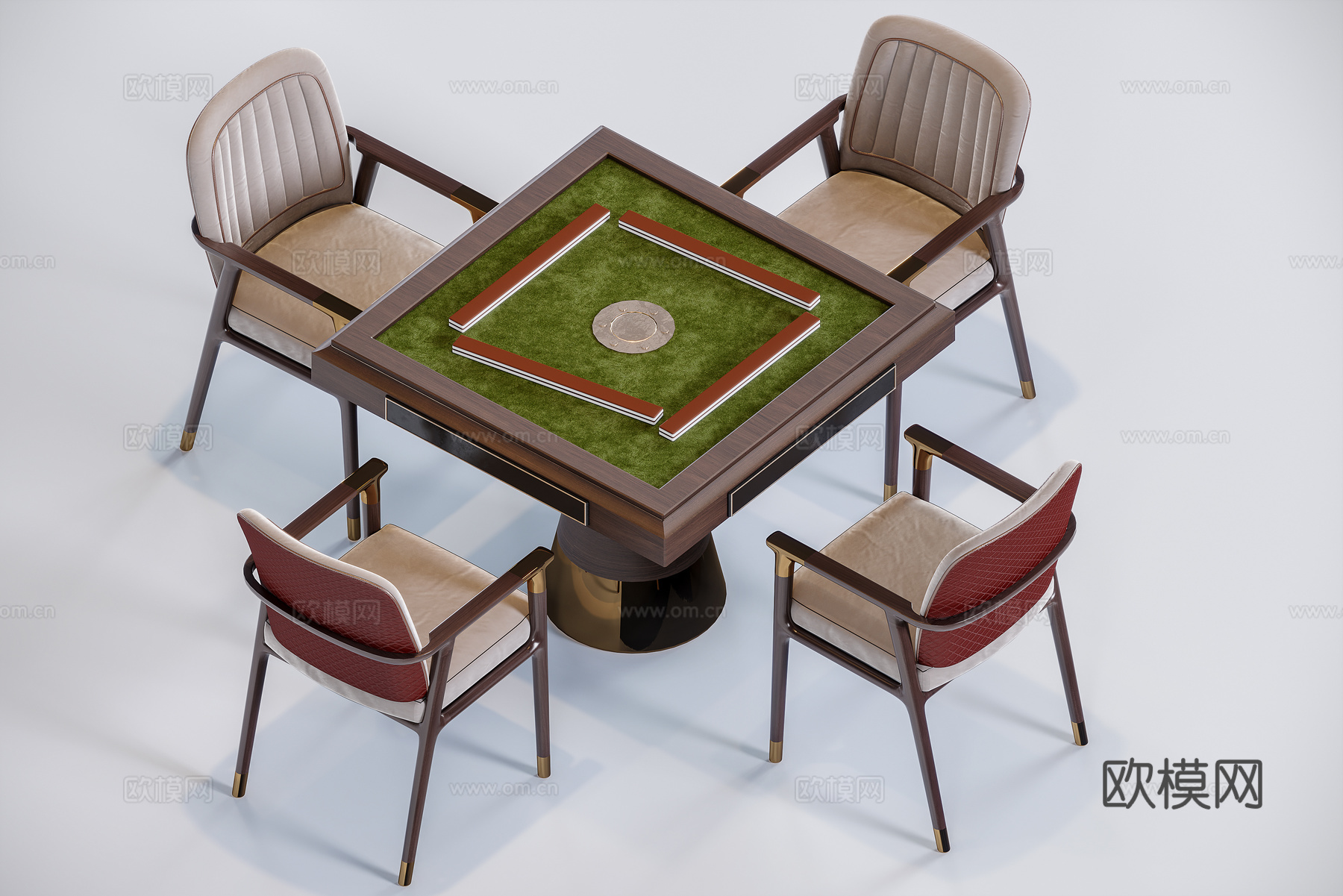 新中式麻将桌3d模型下载