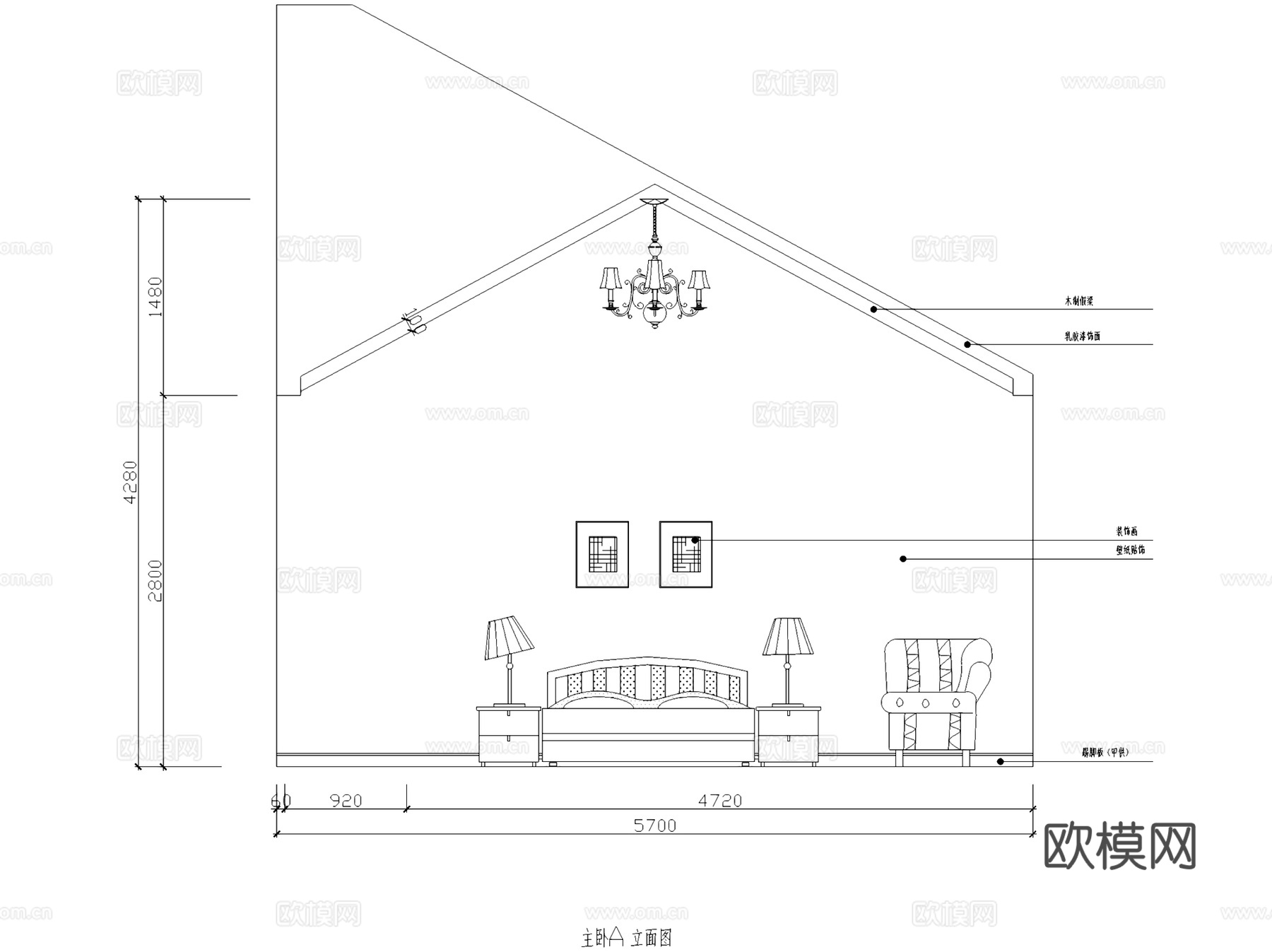 三层别墅带地下室室内家装CAD施工图cad施工图
