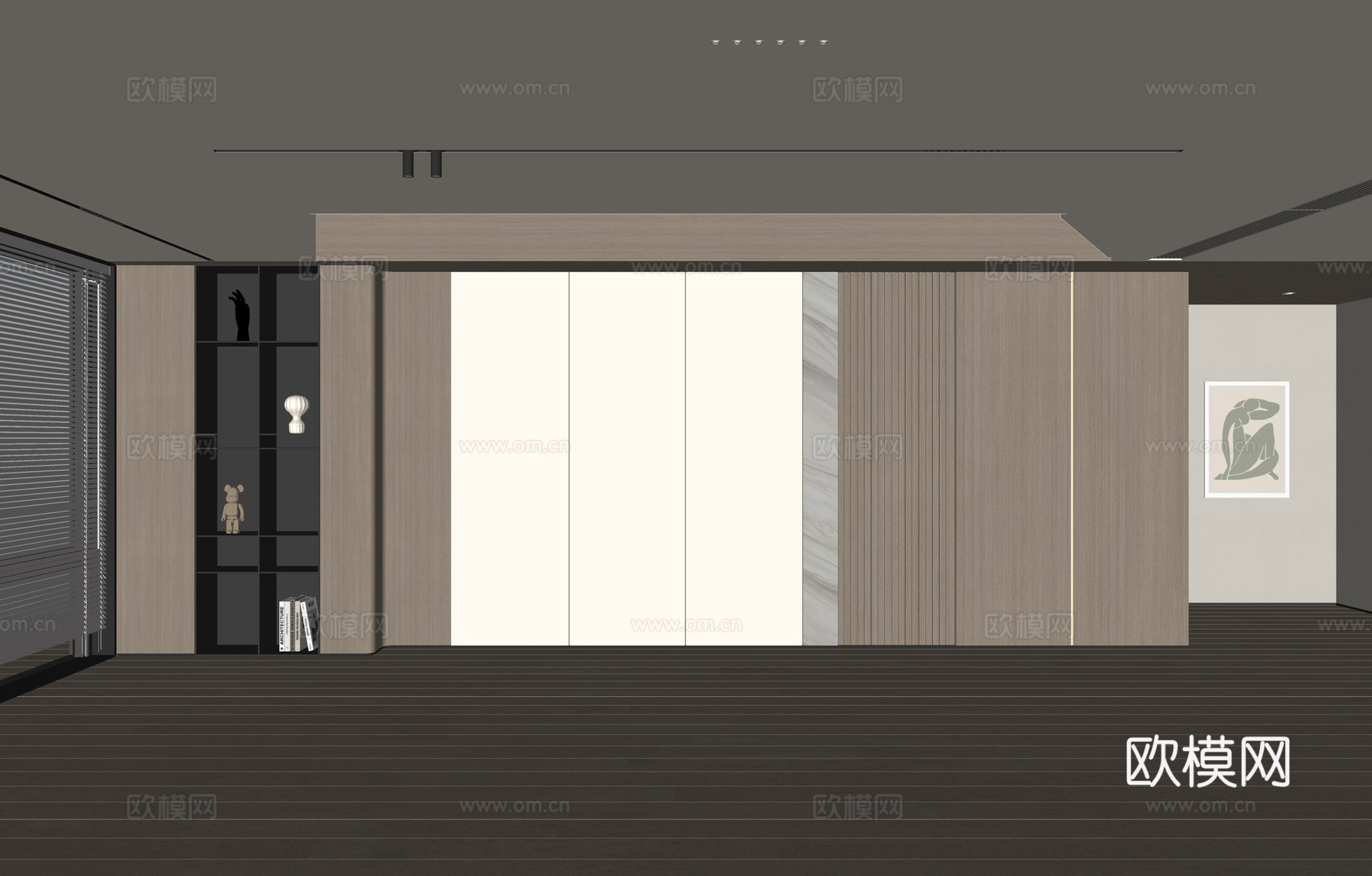 现代客厅 奶油客厅 沙发背景墙 客厅背景 奶油风背景墙su模型