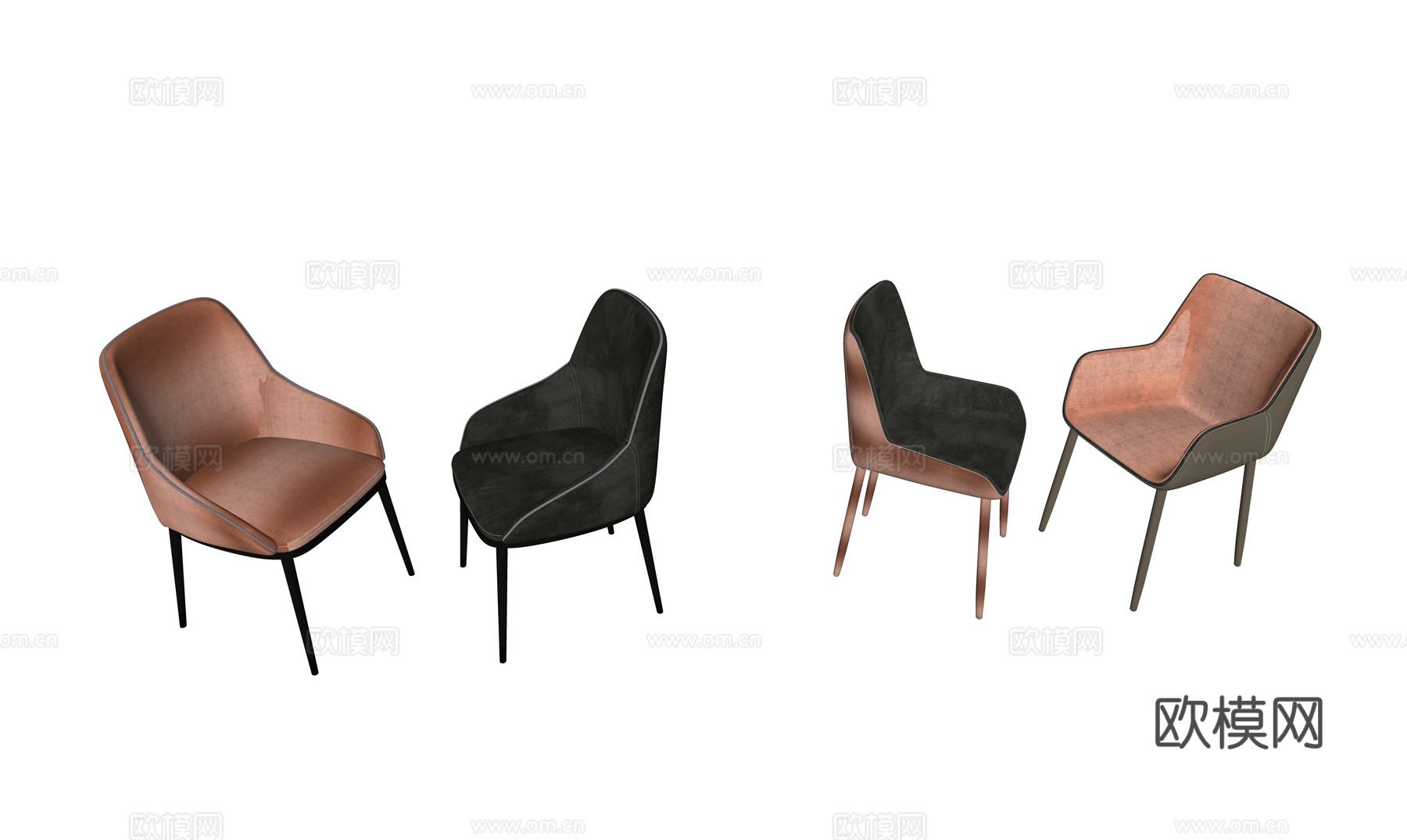 现代风格餐椅su模型