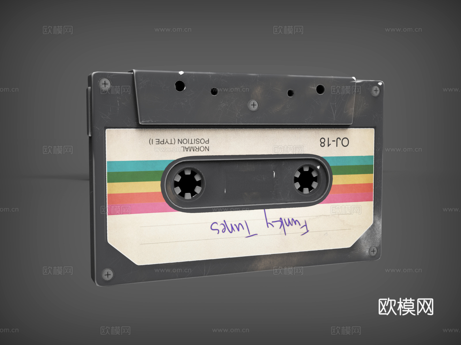 磁带  录音机磁带  黑色磁带盘3d模型