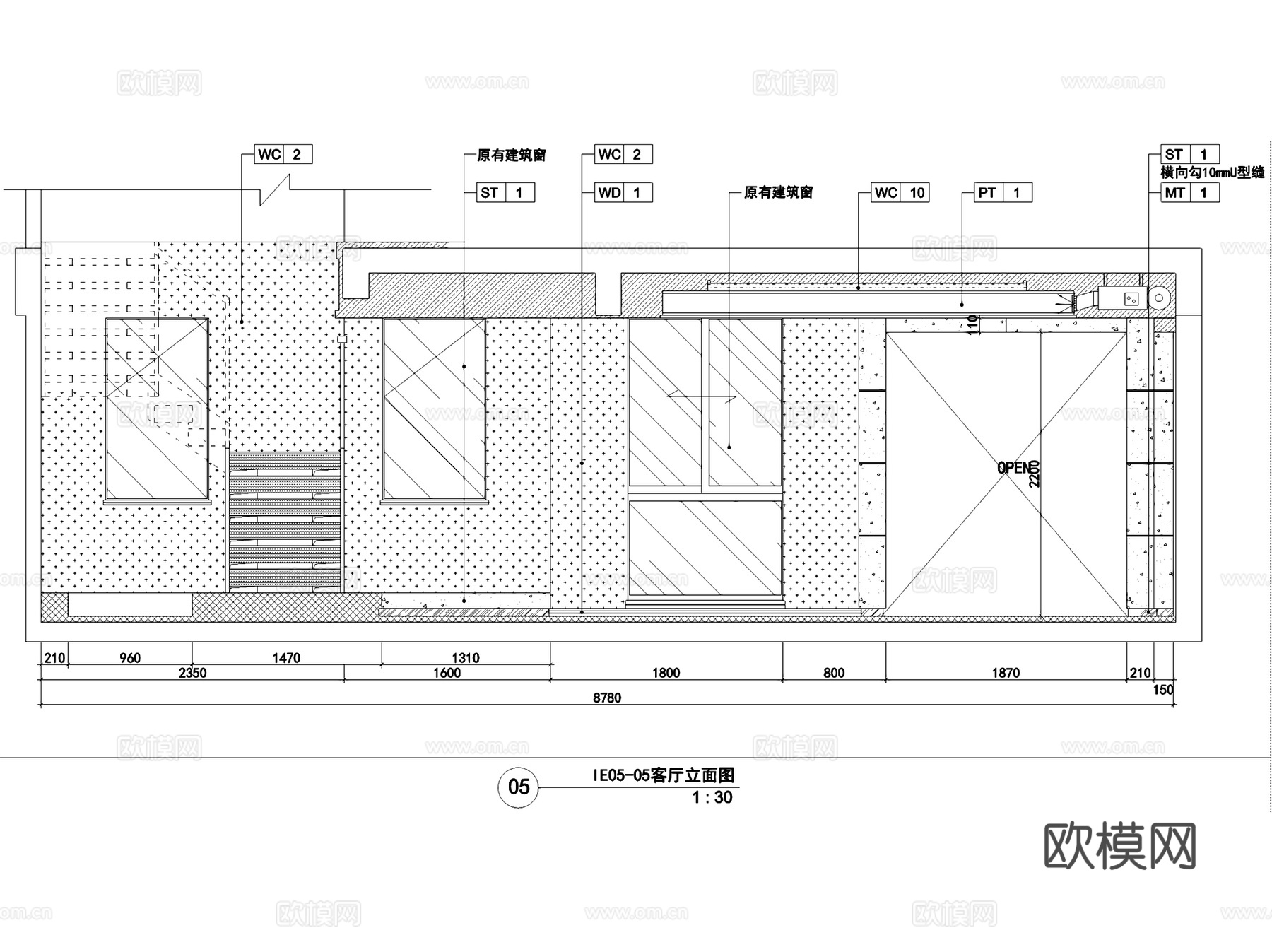 上海万科燕南园C户型四层别墅室内家装CAD施工图整套cad施工图