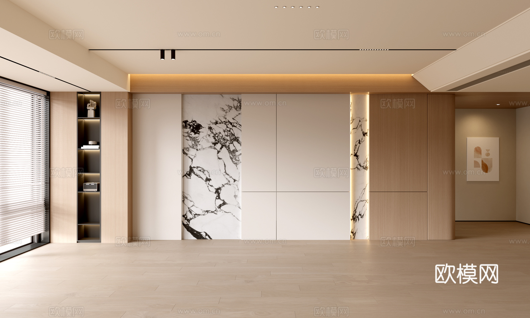 现代客厅 奶油客厅 沙发背景墙 客厅背景 奶油风背景墙su模型