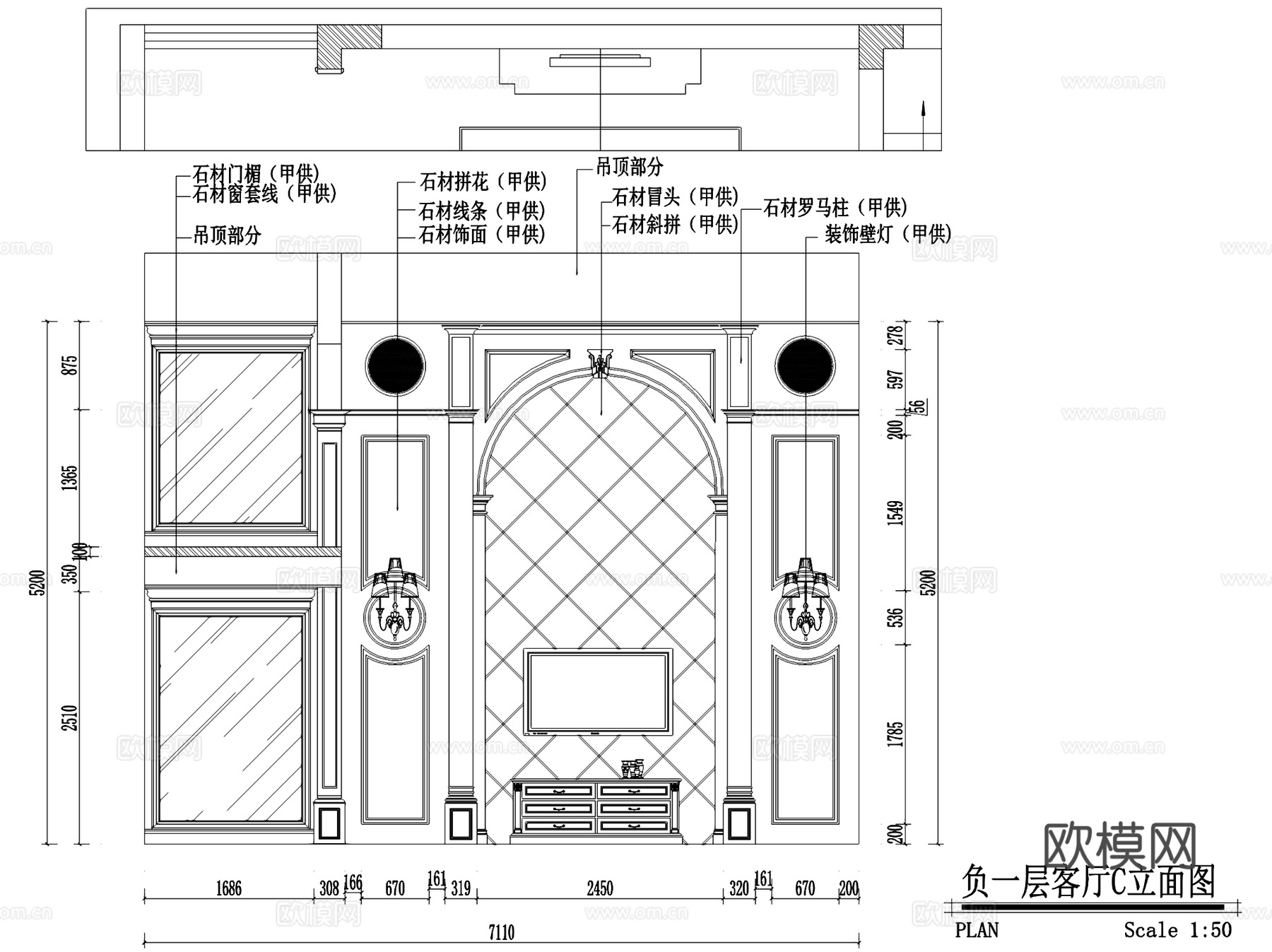 欧式五层别墅(地下两层)室内家装CAD施工图cad施工图