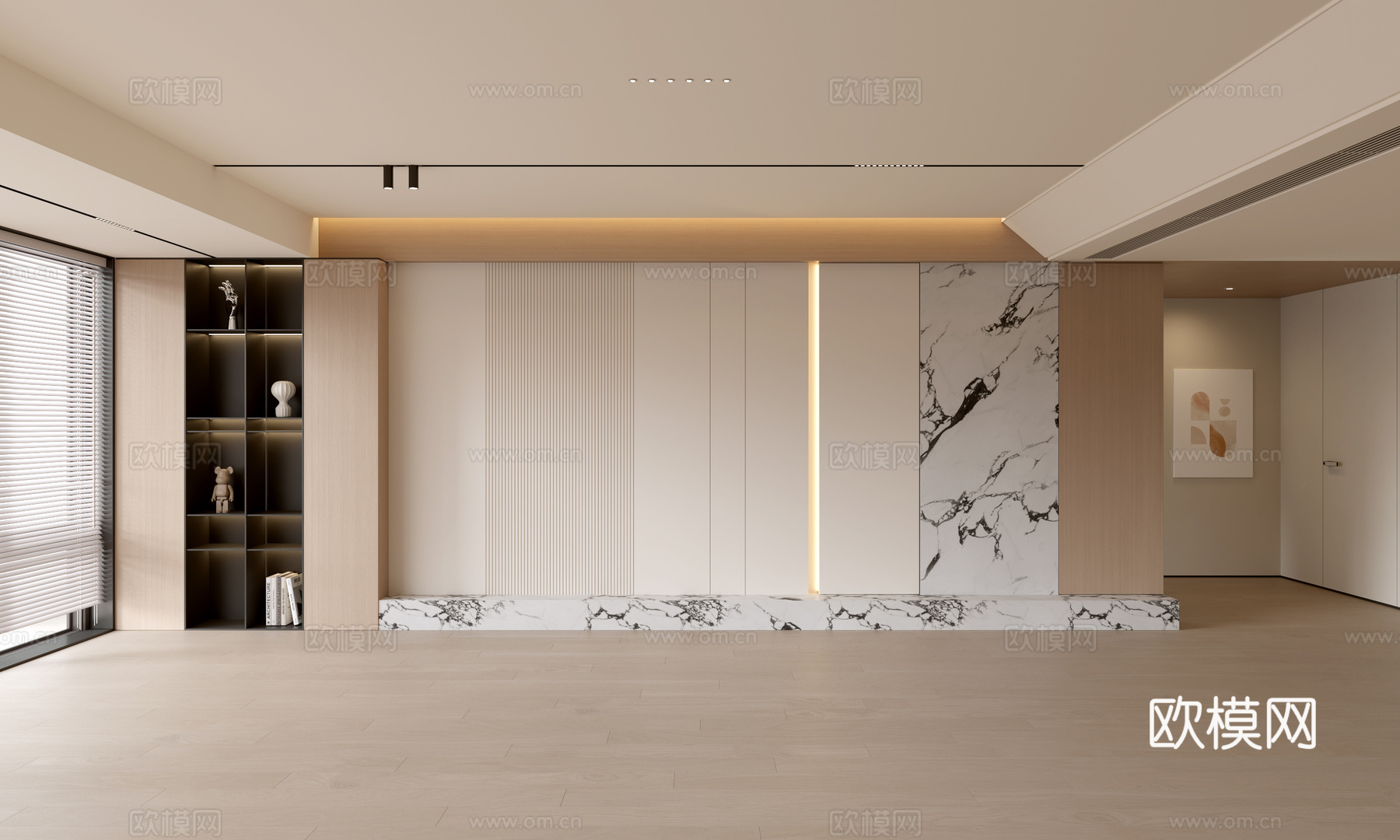 现代客厅 奶油客厅 沙发背景墙 客厅背景 奶油风背景墙su模型