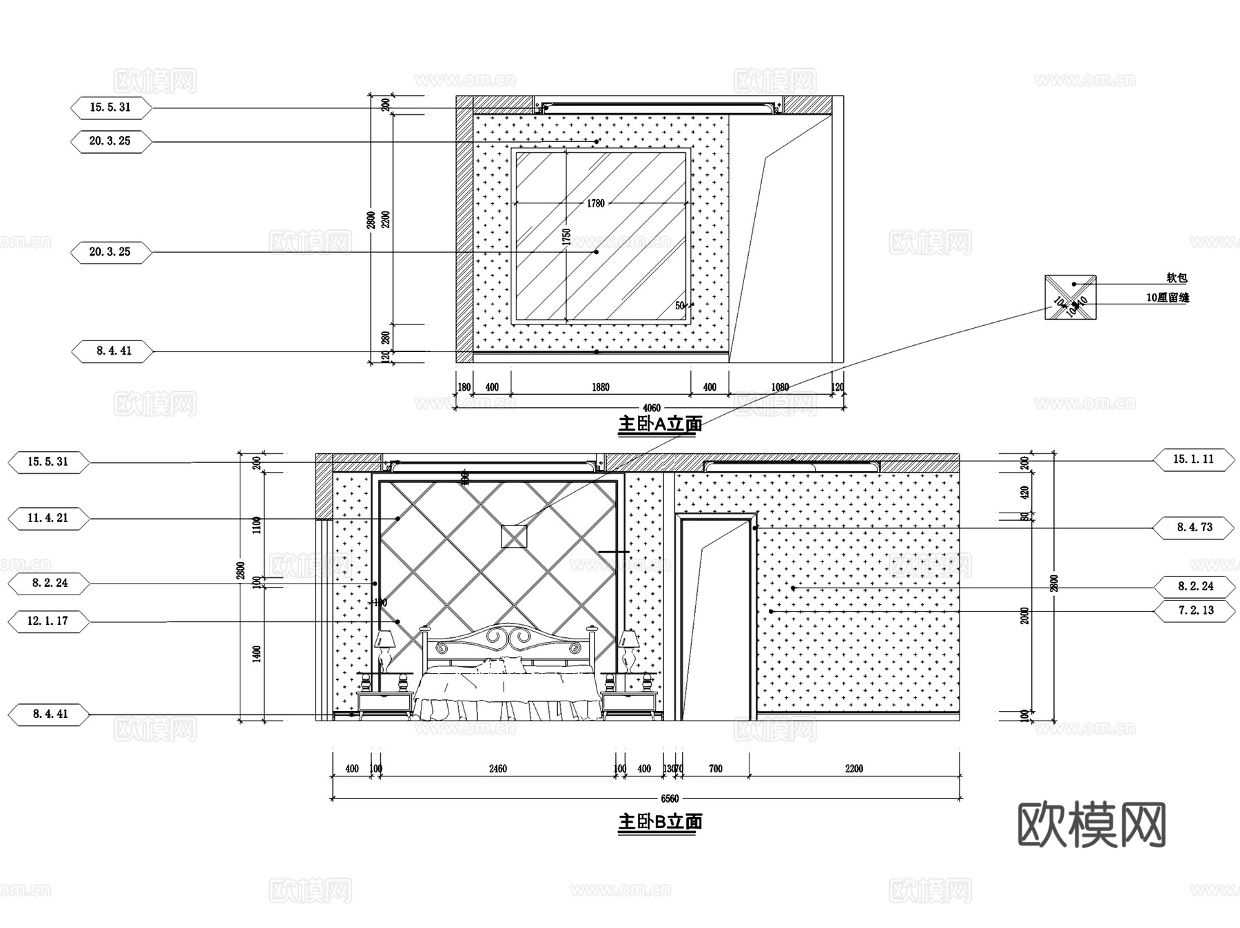 欧式四室两厅三卫室内家装CAD施工图cad施工图