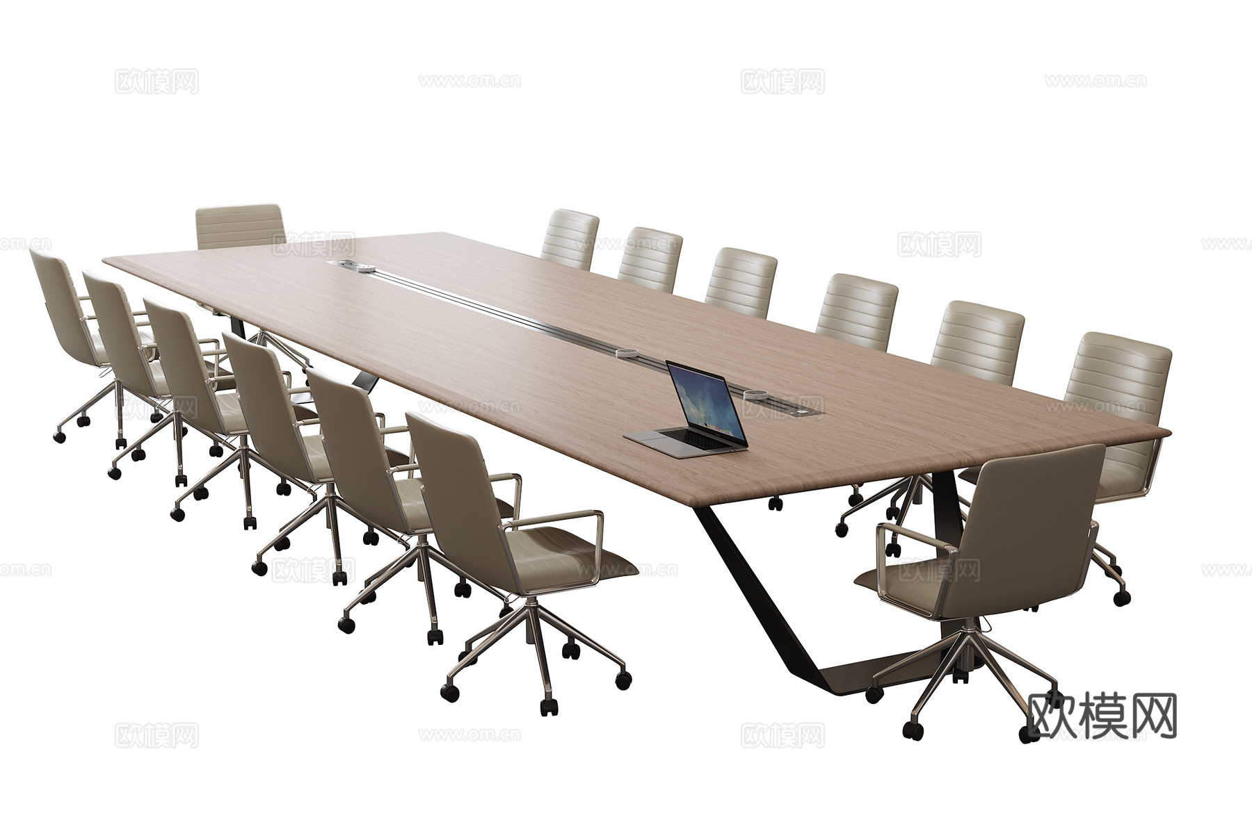 现代会议桌椅 办公椅su模型