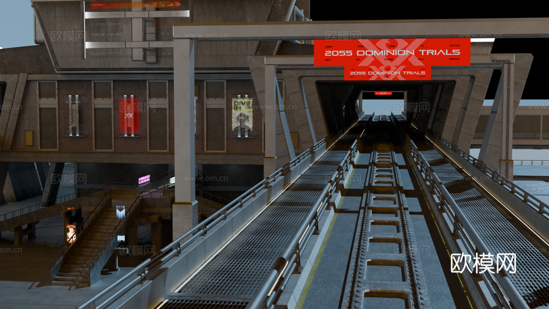 工业建筑 赛博朋克建筑 科幻建筑 城市建筑 工业城市建筑su模型