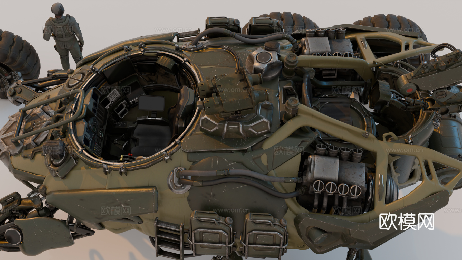 战车 机甲战士 科幻机器人 机械战甲 战争机甲su模型