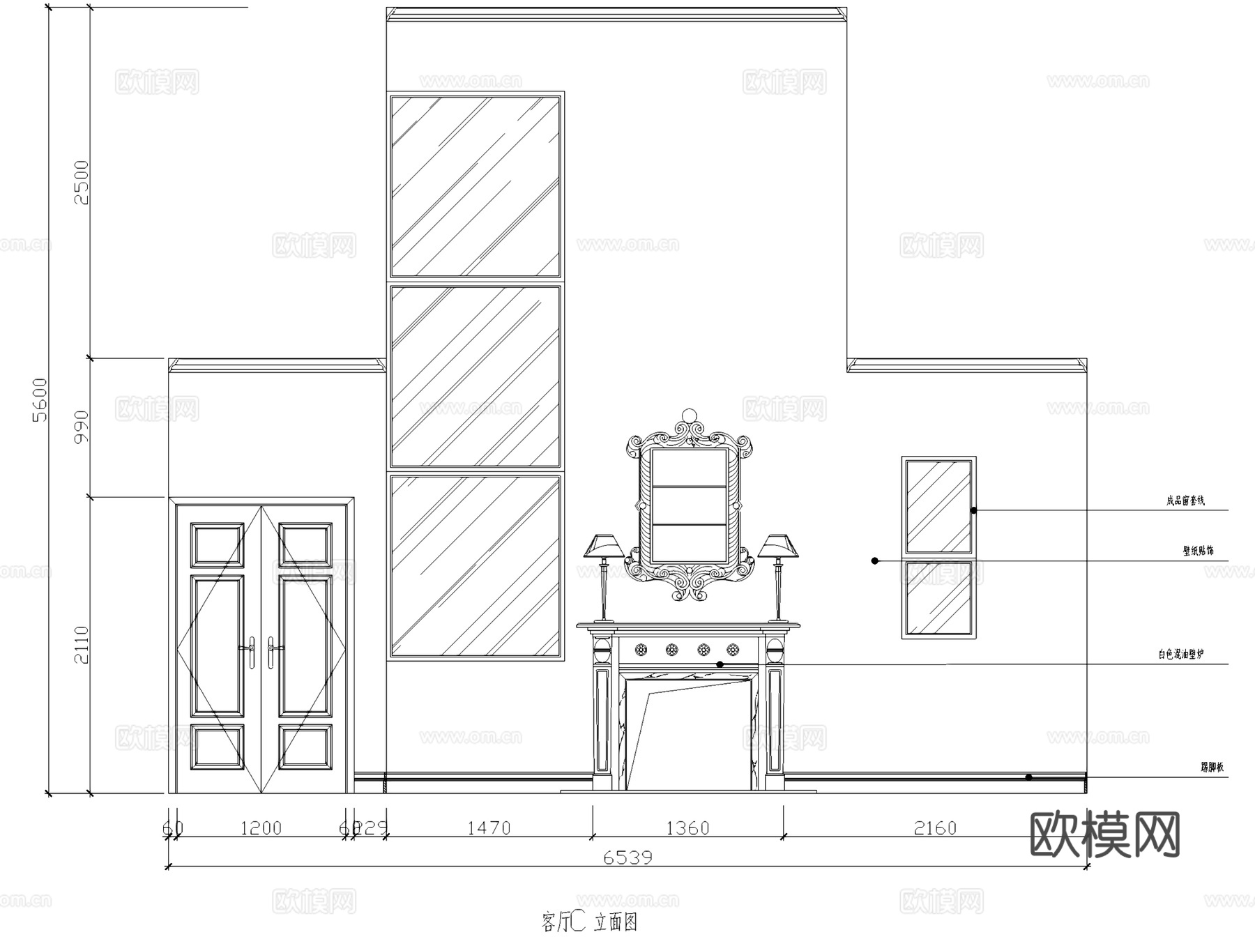 三层别墅带地下室室内家装CAD施工图cad施工图