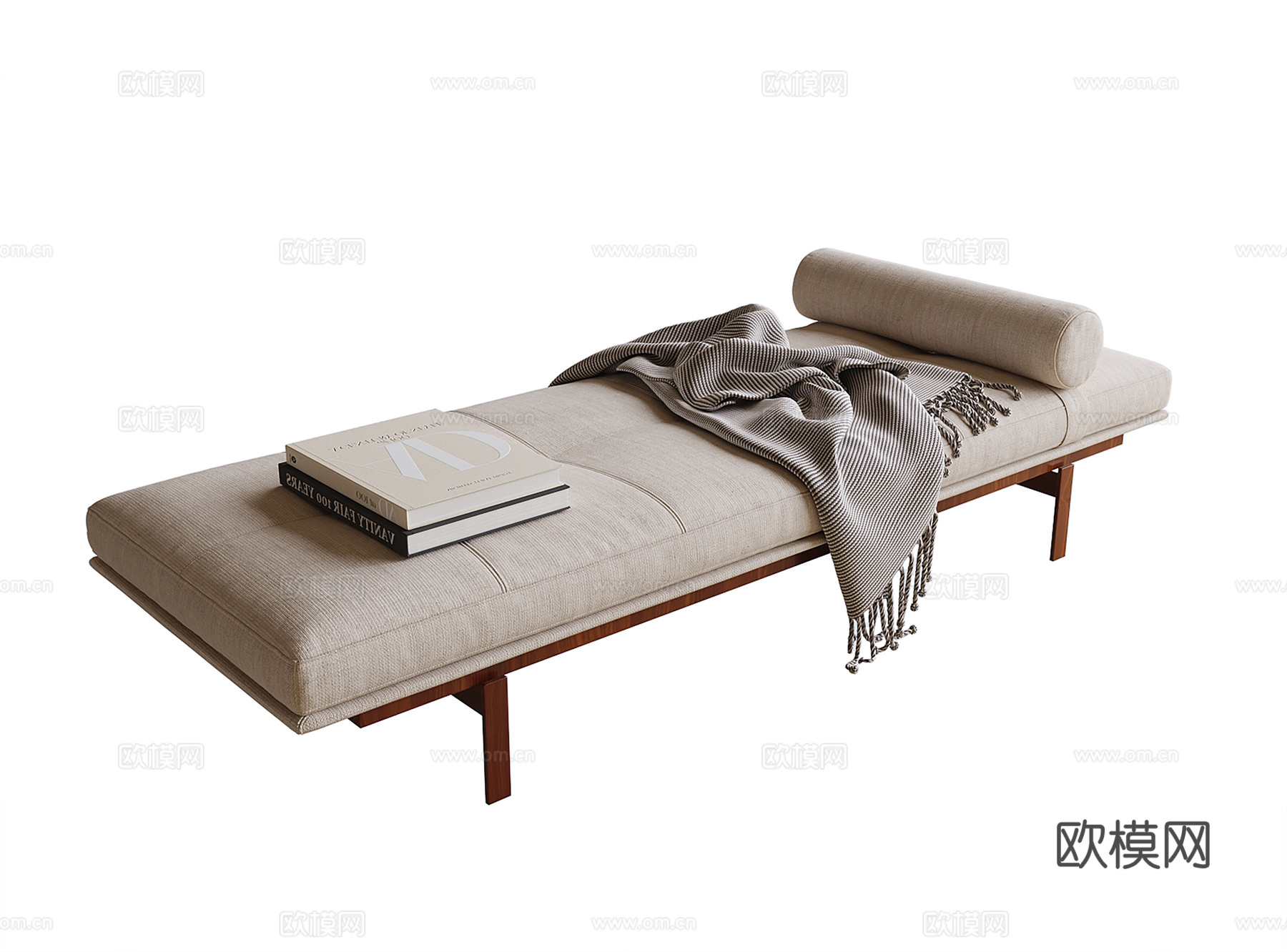 现代床尾凳 长凳 沙发凳su模型