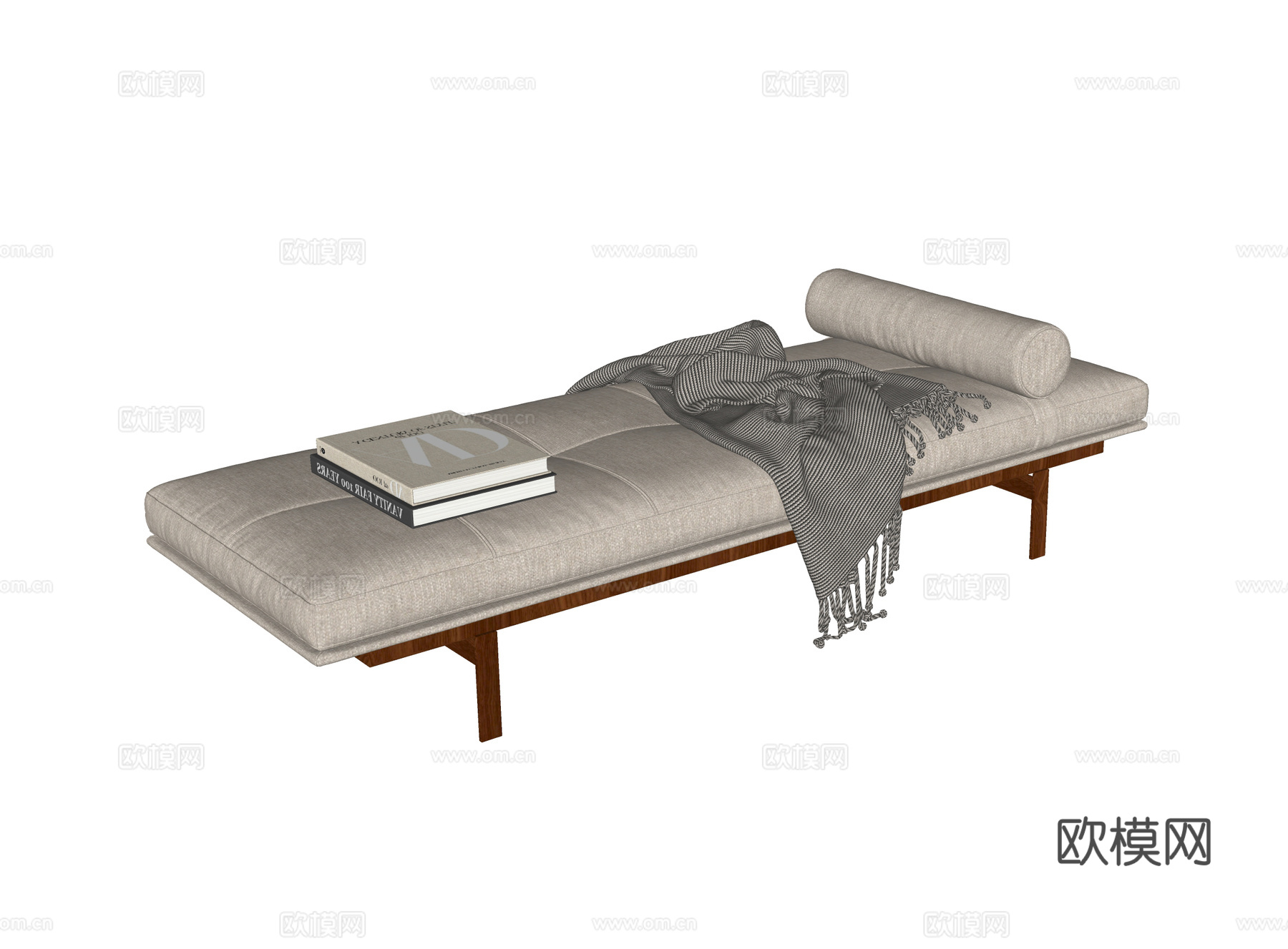 现代床尾凳 长凳 沙发凳su模型
