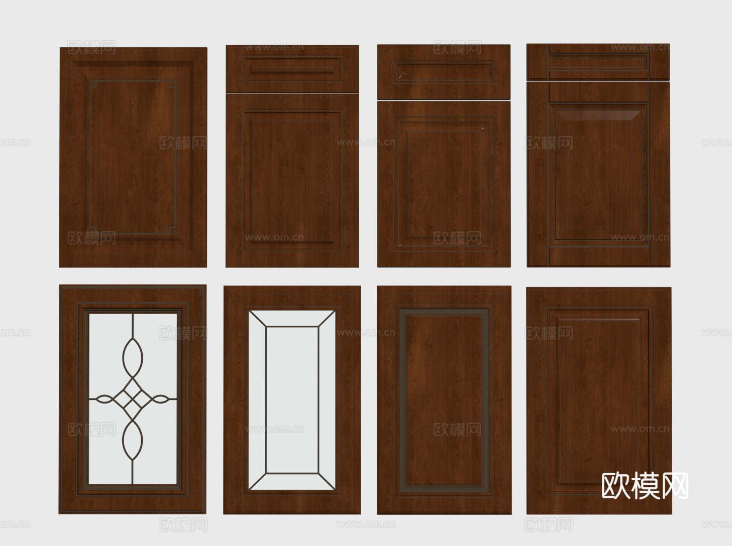 美式衣柜门 门板 家具门su模型